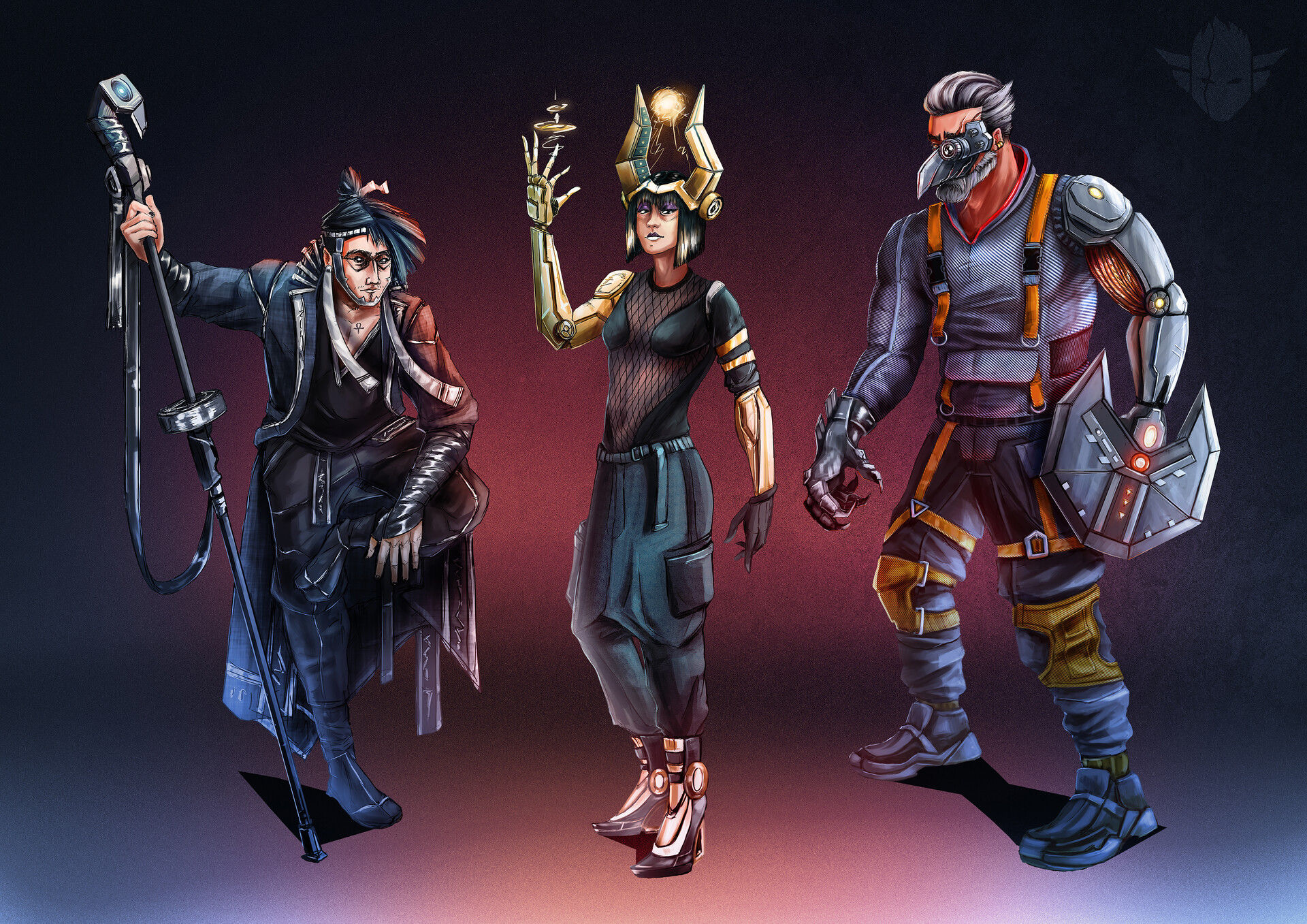 Wallpaper #ERlCAo8BtGB6xQ78z0qs12 Artstation Cyberpunk Egyptian Gods