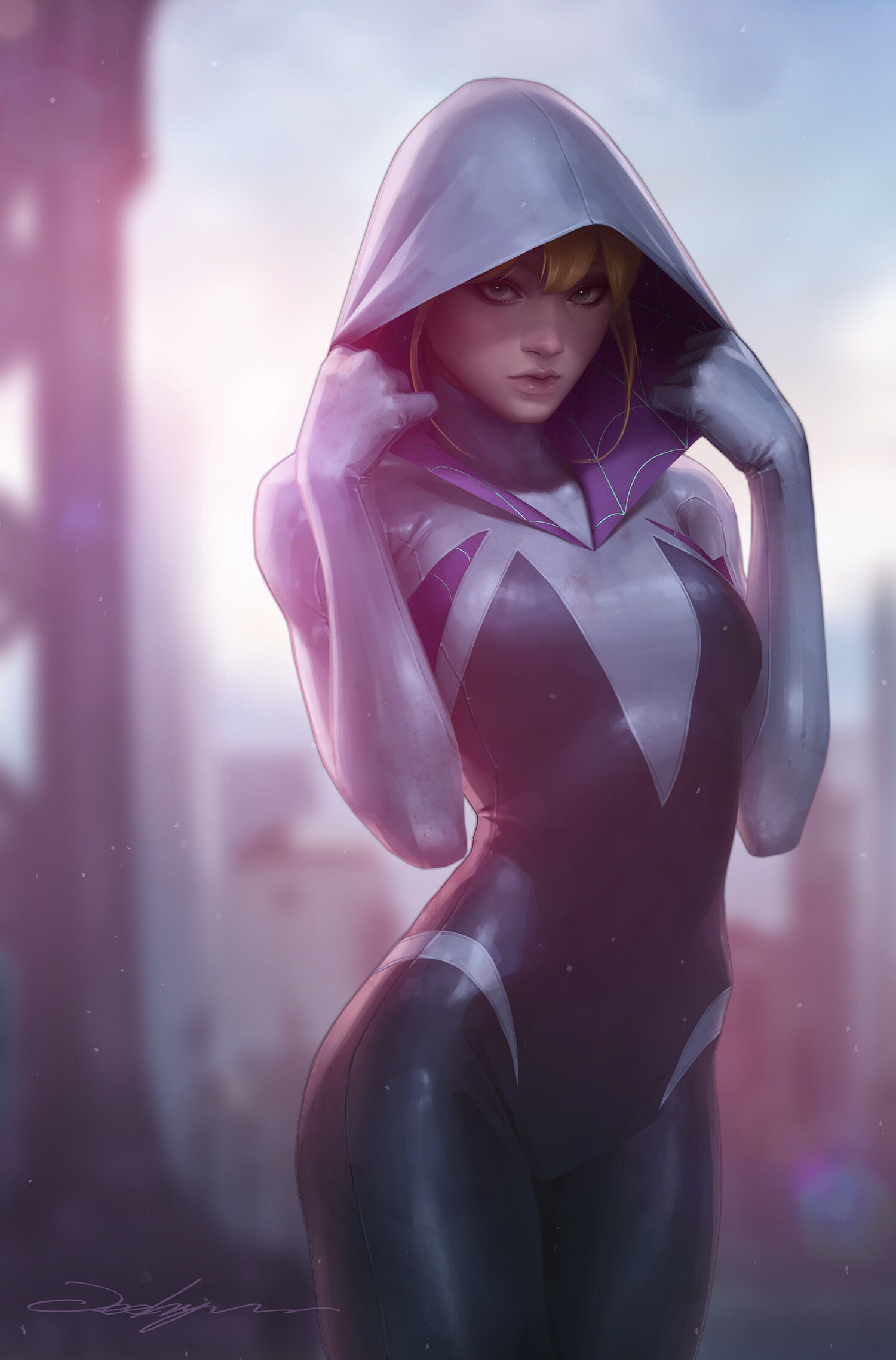 Wallpaper #YvRGOpMBKFX8bn3r4nhy64 Gwen Stacy 2 Spider Gwen Ghost Spider Variant by Jeehyung Lee R