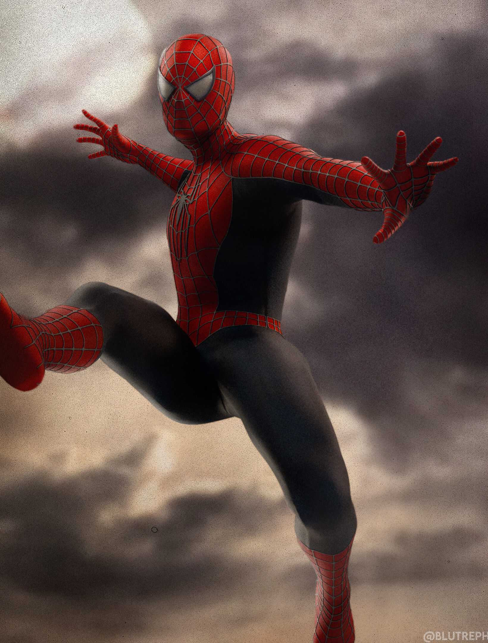 Wallpaper #5GjbFJMBSpphPi3-7QVM0 Artstation Spider Man Doing the Tobey Maguire Meme Pose