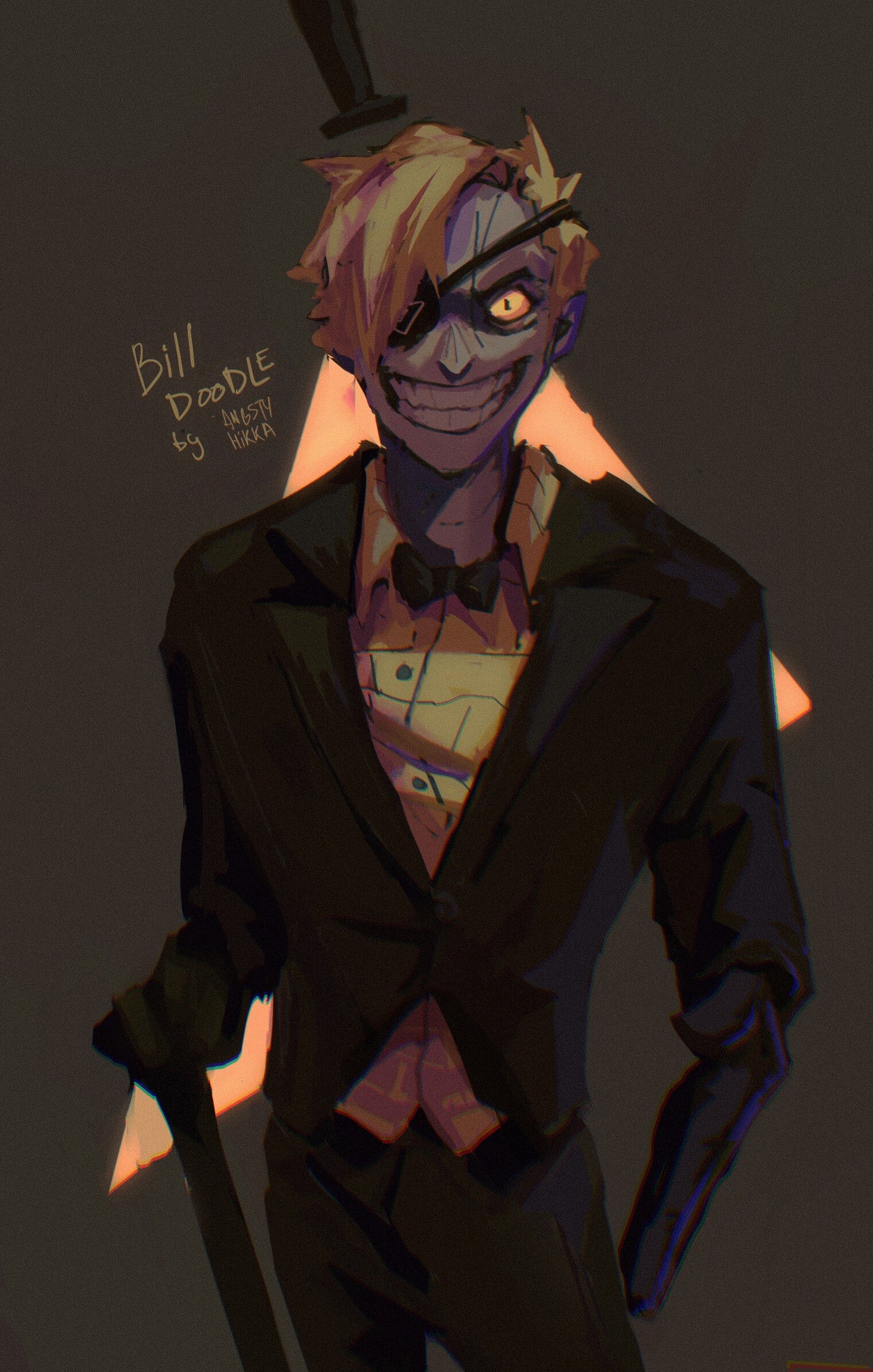 Wallpaper #yGeGApMBSpphPi3-qq-c67 Artstation Human Bill Cipher Fanart