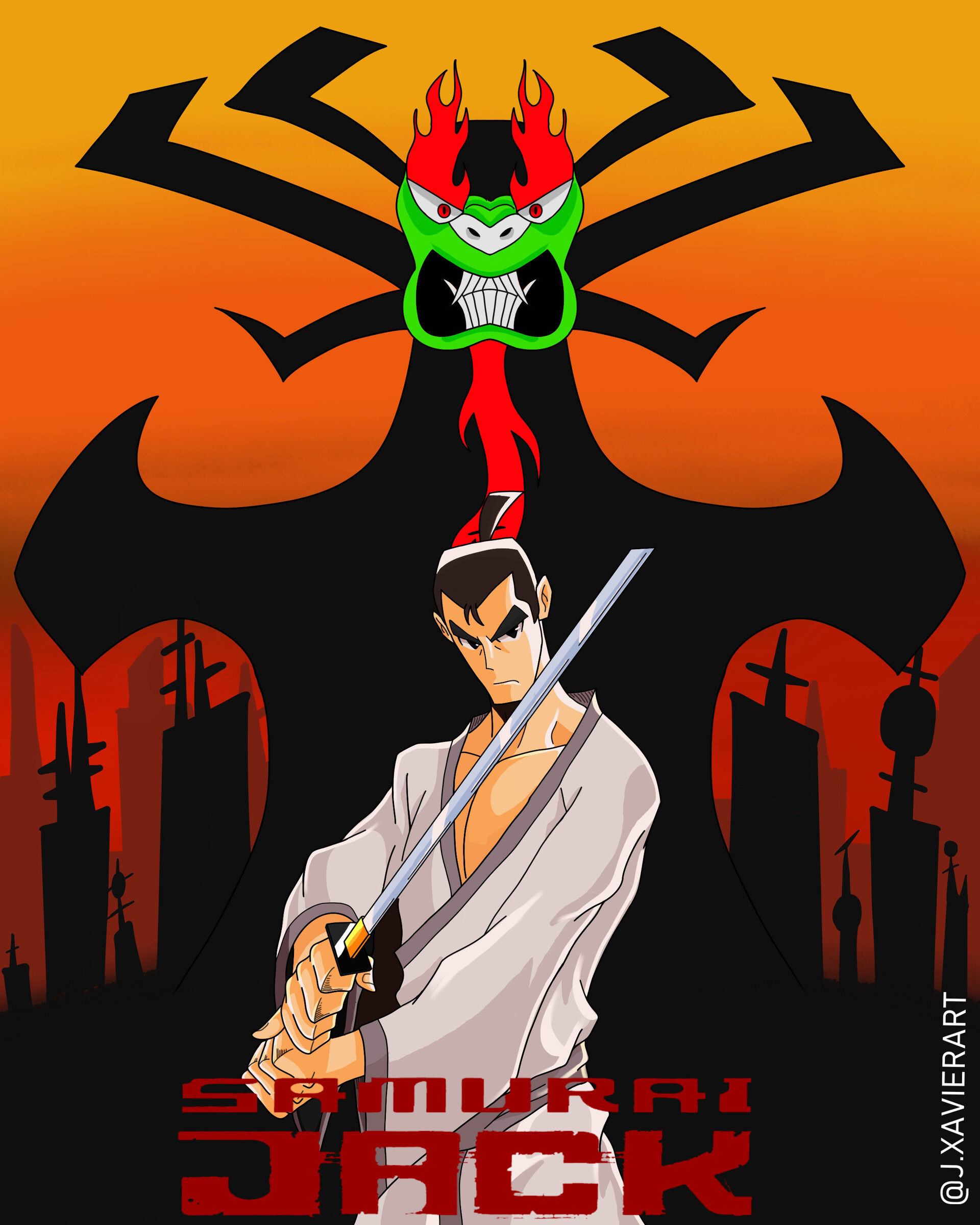 Wallpaper #LQPxZZMBpyOg8YnEktpT192 Artstation Samurai Jack