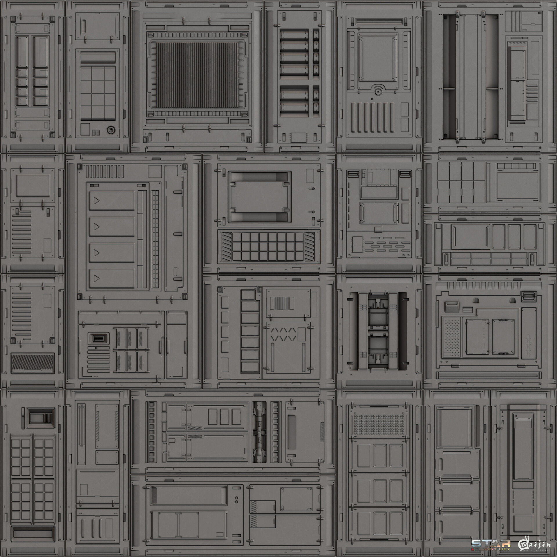 Wallpaper #bBk7_44BtGB6xQ78gEh615 Artem Bayankin Star Conflict Sci Fi Panel Textures