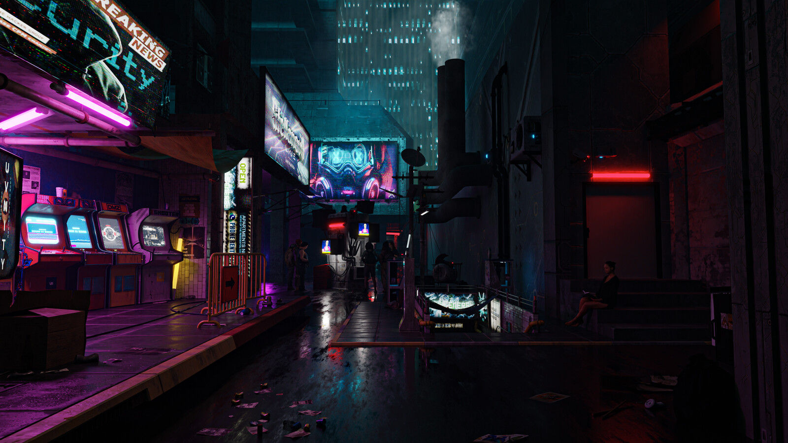 Wallpaper #FGfVEZMBSpphPi3-yPnY405 Dryaume Cyberpunk Street