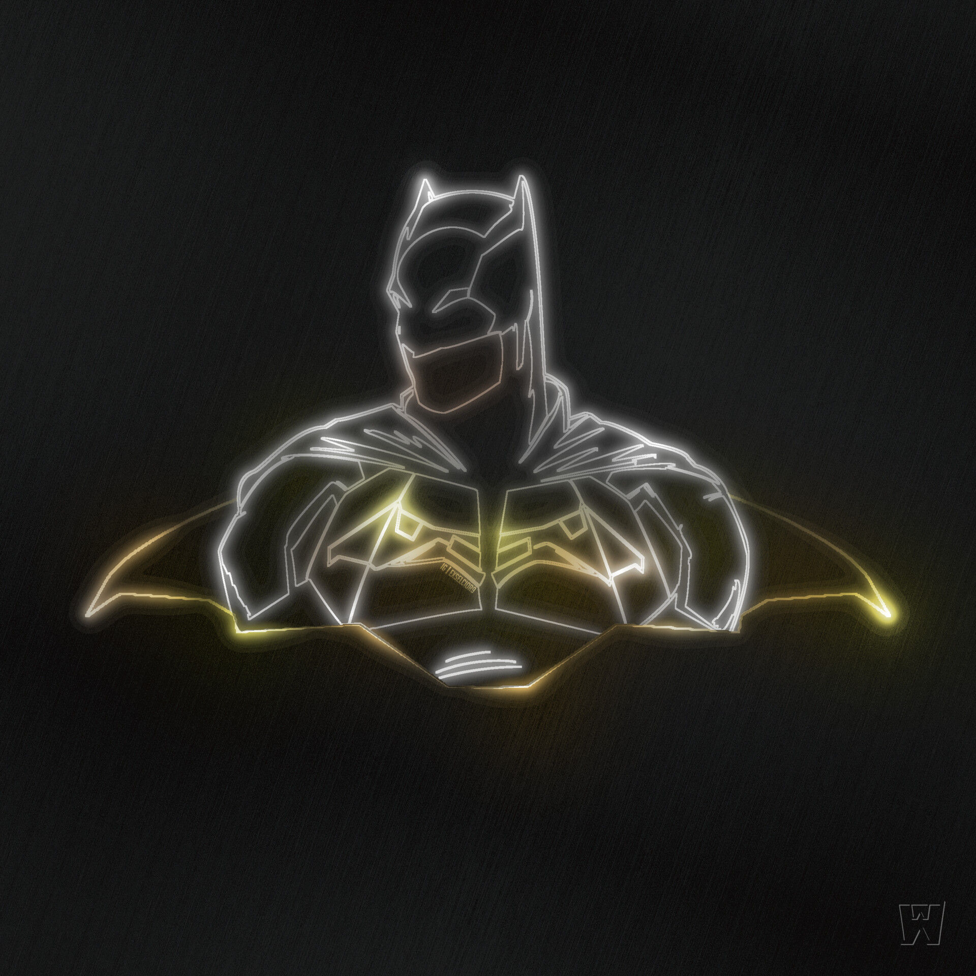 Wallpaper #s2dH-ZIBSpphPi3-74wo125 Artstation Batman Neonish