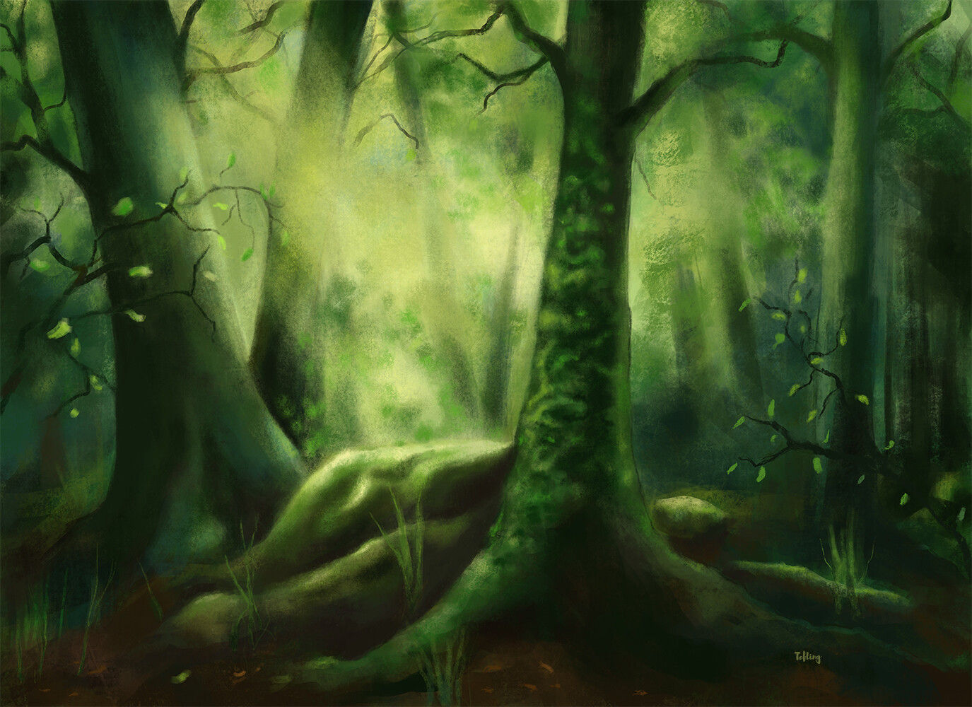 Wallpaper #r2fTEJMBSpphPi3-HPTq0 Artstation Secret Forest Hiding Place