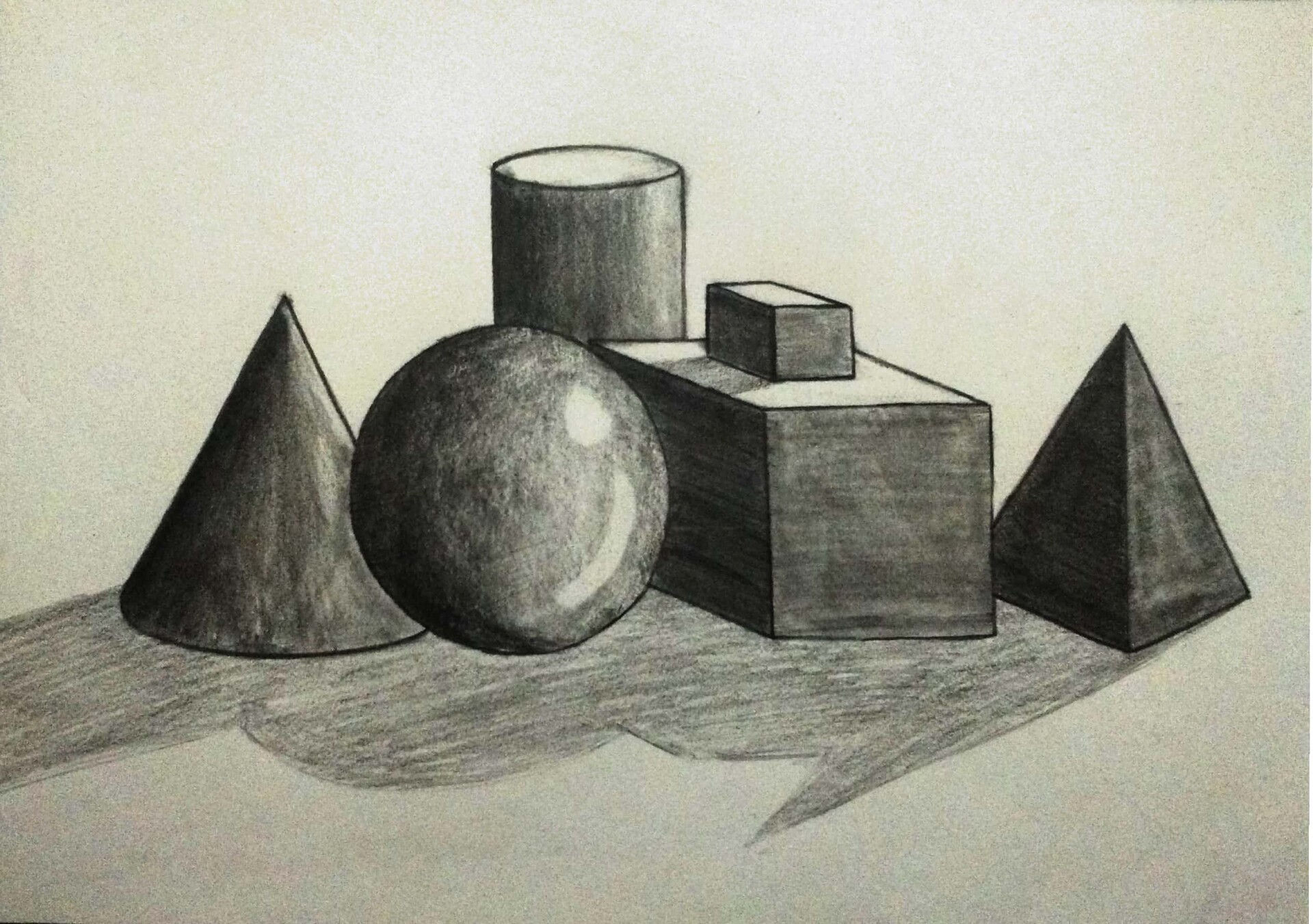 Wallpaper #Ph0GKpMBlOZrFDOkycPy267 Artstation Basic Shapes 3D Pencil Drawing