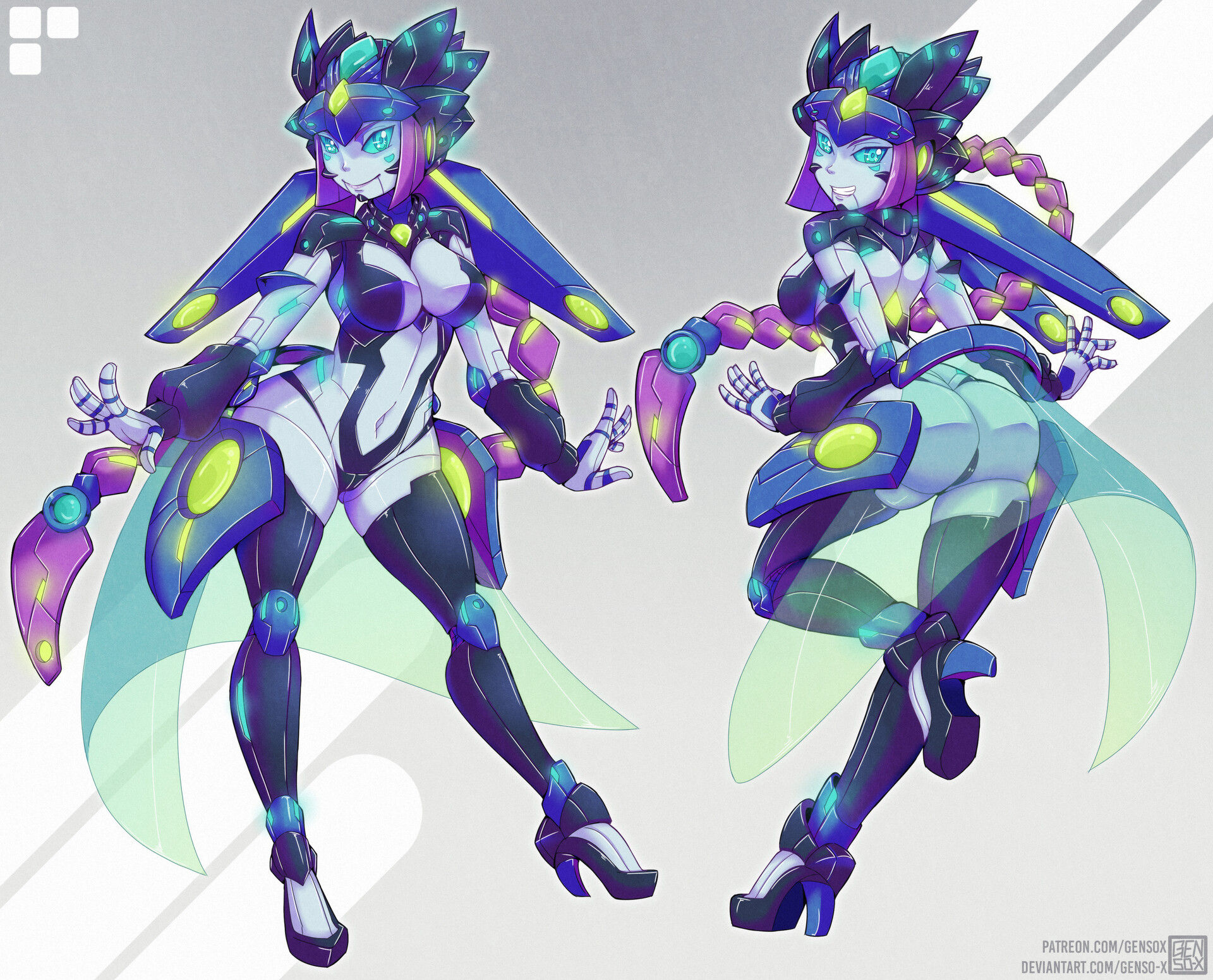 Wallpaper #OW0dapcBycdYOYFTOnEz25 Artstation Robot Girl Commission