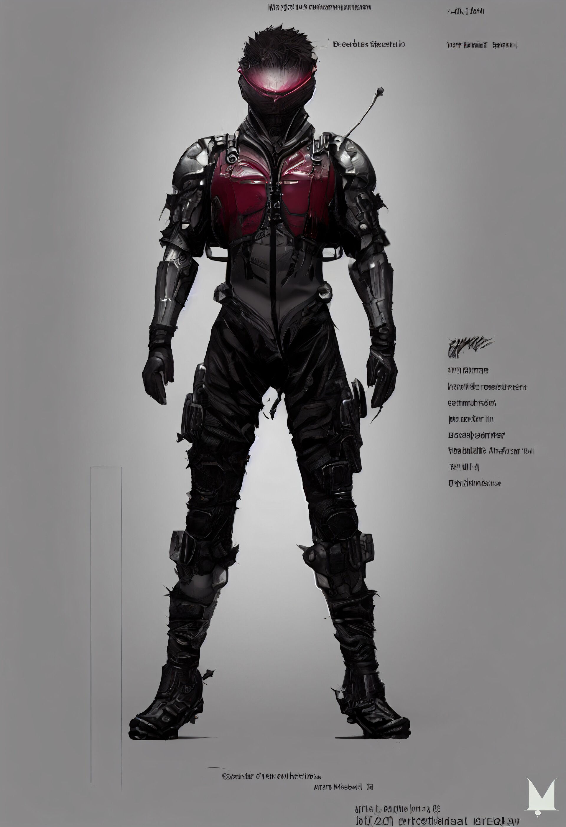 Wallpaper #Lx1VLZMBlOZrFDOk_dAO196 Artstation AI Generated Black Armored Characters Variations
