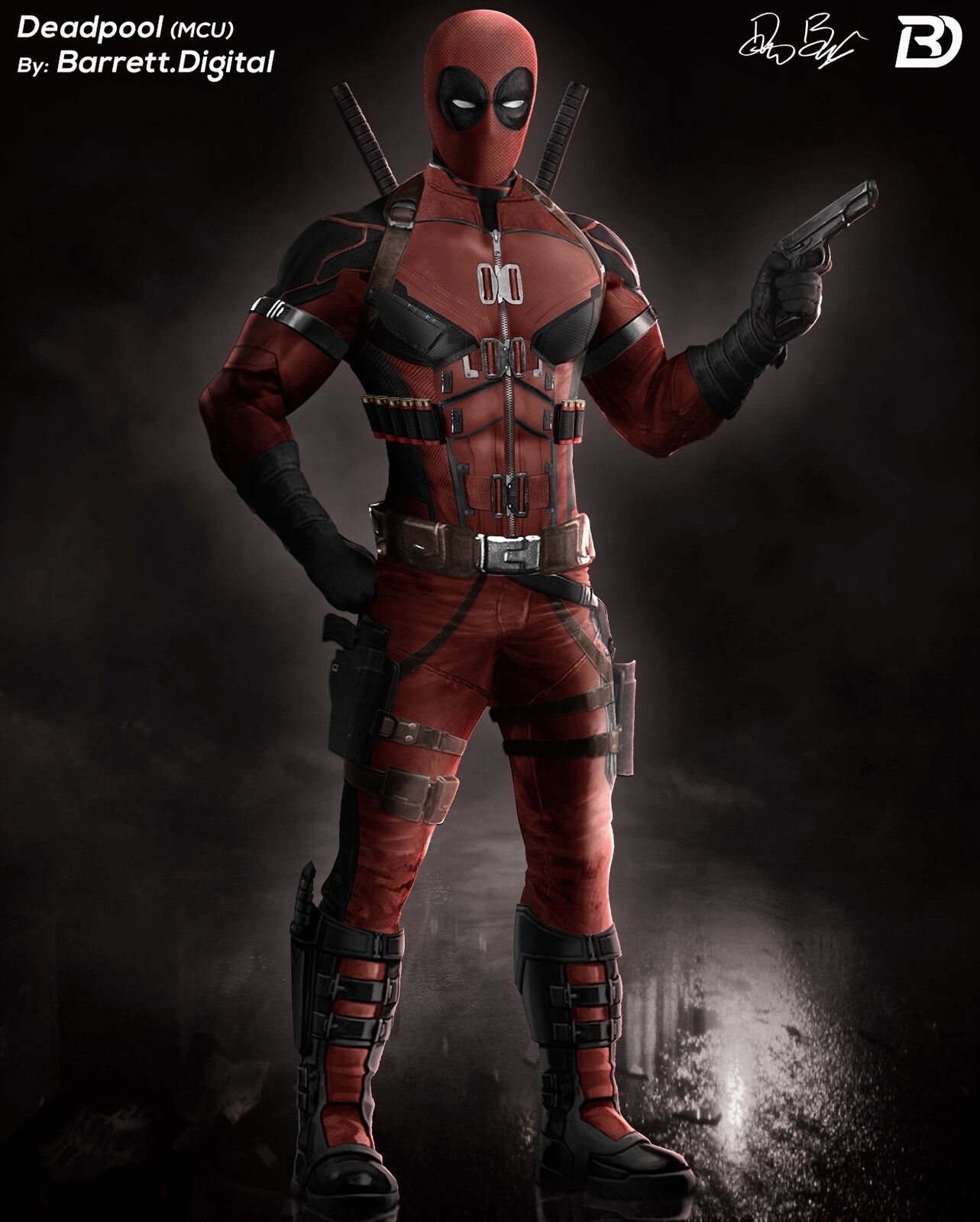 Wallpaper #pmjDFpMBSpphPi3-rQx9193 Daton Barrett MCU Deadpool Concept by Barrett Digital