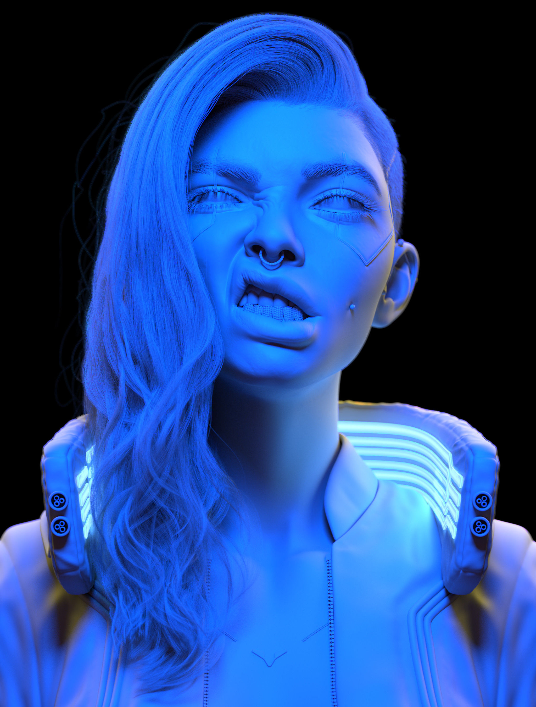 Wallpaper #XRm9Fo8BtGB6xQ78oW551 Art of Jhill Cyberpunk Girl