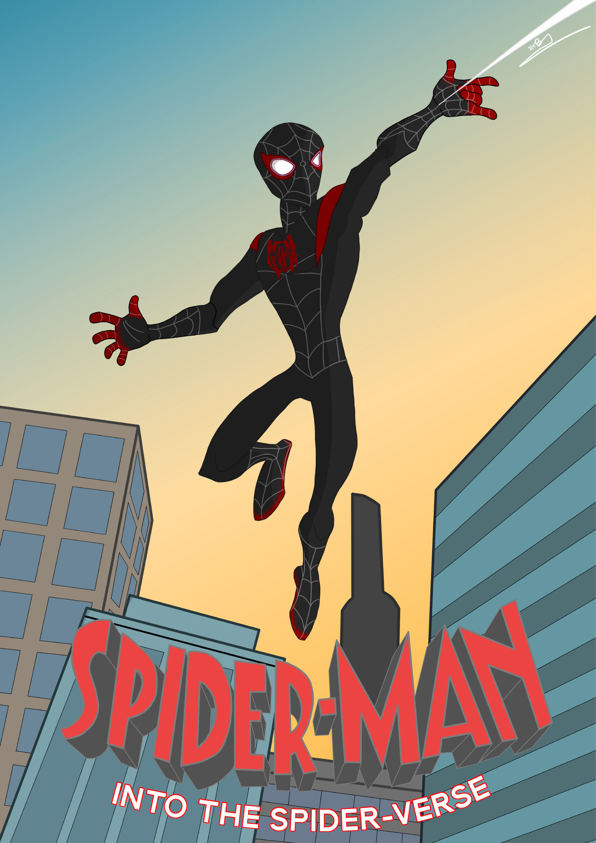 Wallpaper #lQOfZZMBpyOg8YnERdmb73 Artstation Spider Man into the Spider Verse X Spectacular Spider Man