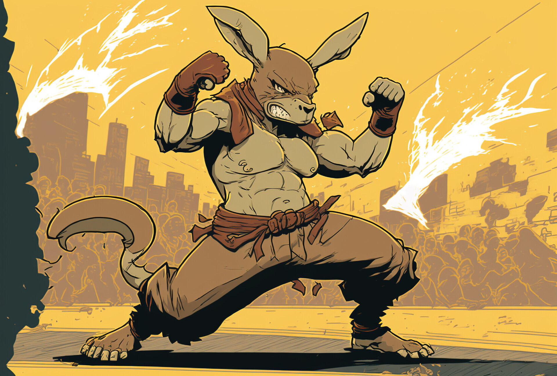 Wallpaper #cM4_JZMB71dOy6JZPROO442 Artstation Kung Fu Warrior Animals Kangaroo