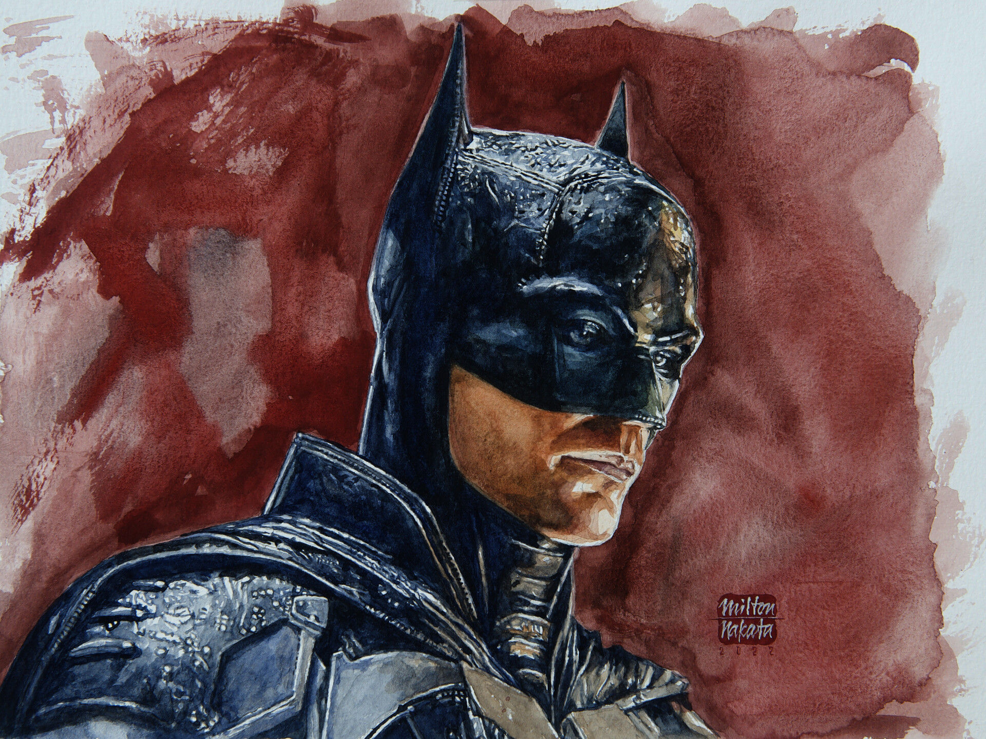 Wallpaper #qx0ULpMBlOZrFDOkP9JS242 Artstation Watercolor Fanart of the New Batman Movie