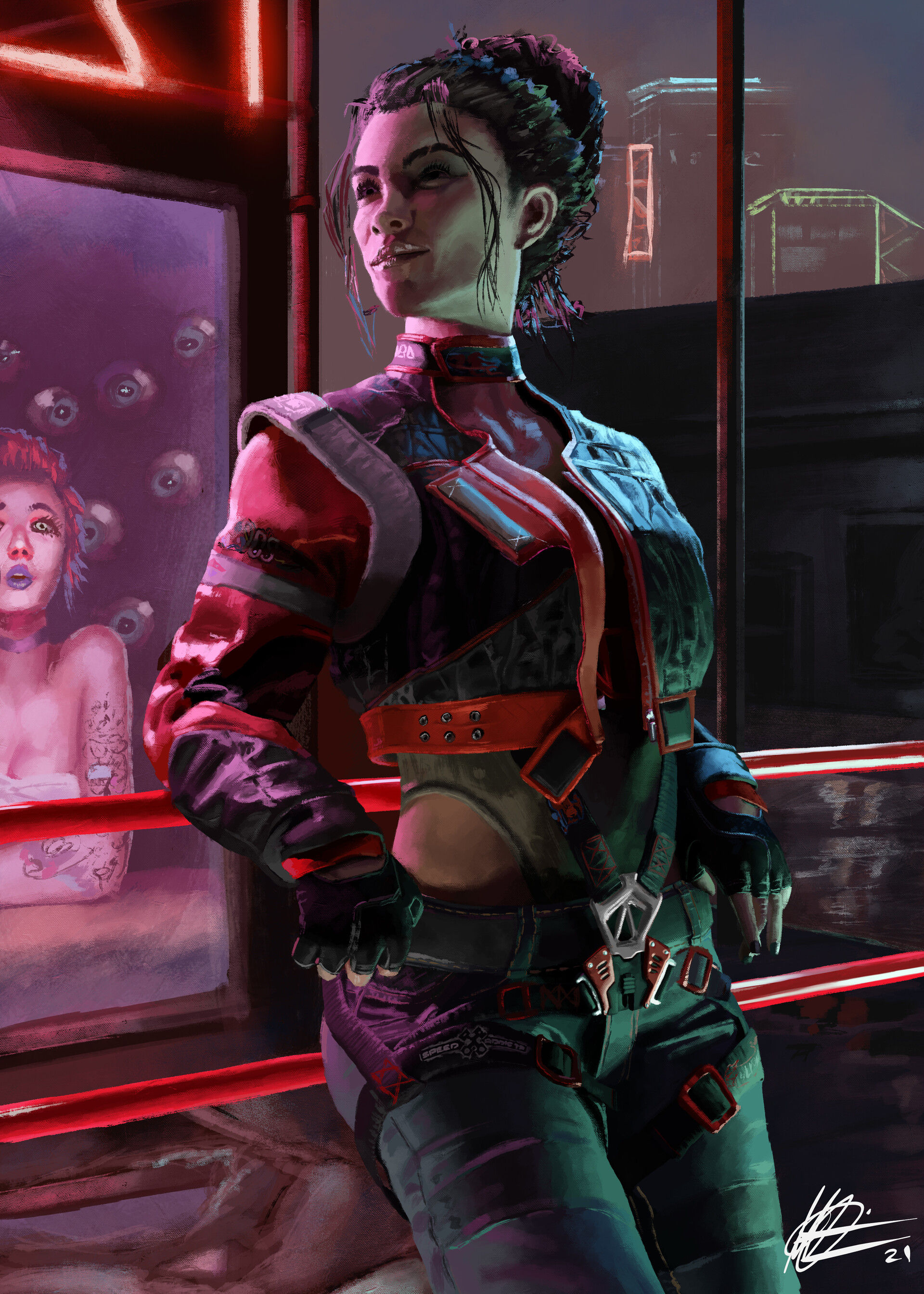 Wallpaper #bhlXBI8BtGB6xQ78sU7r45 Artstation Panam Palmer Cyberpunk 2077