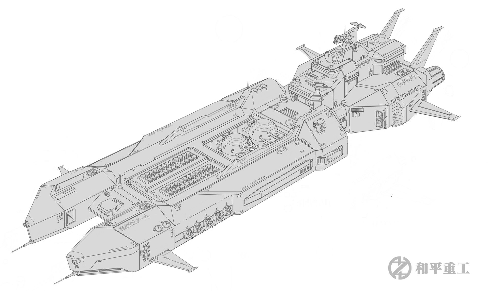 Wallpaper #H2huGZMBSpphPi3-FBdI73 Skylar Zhang Sci Fi Ship Design
