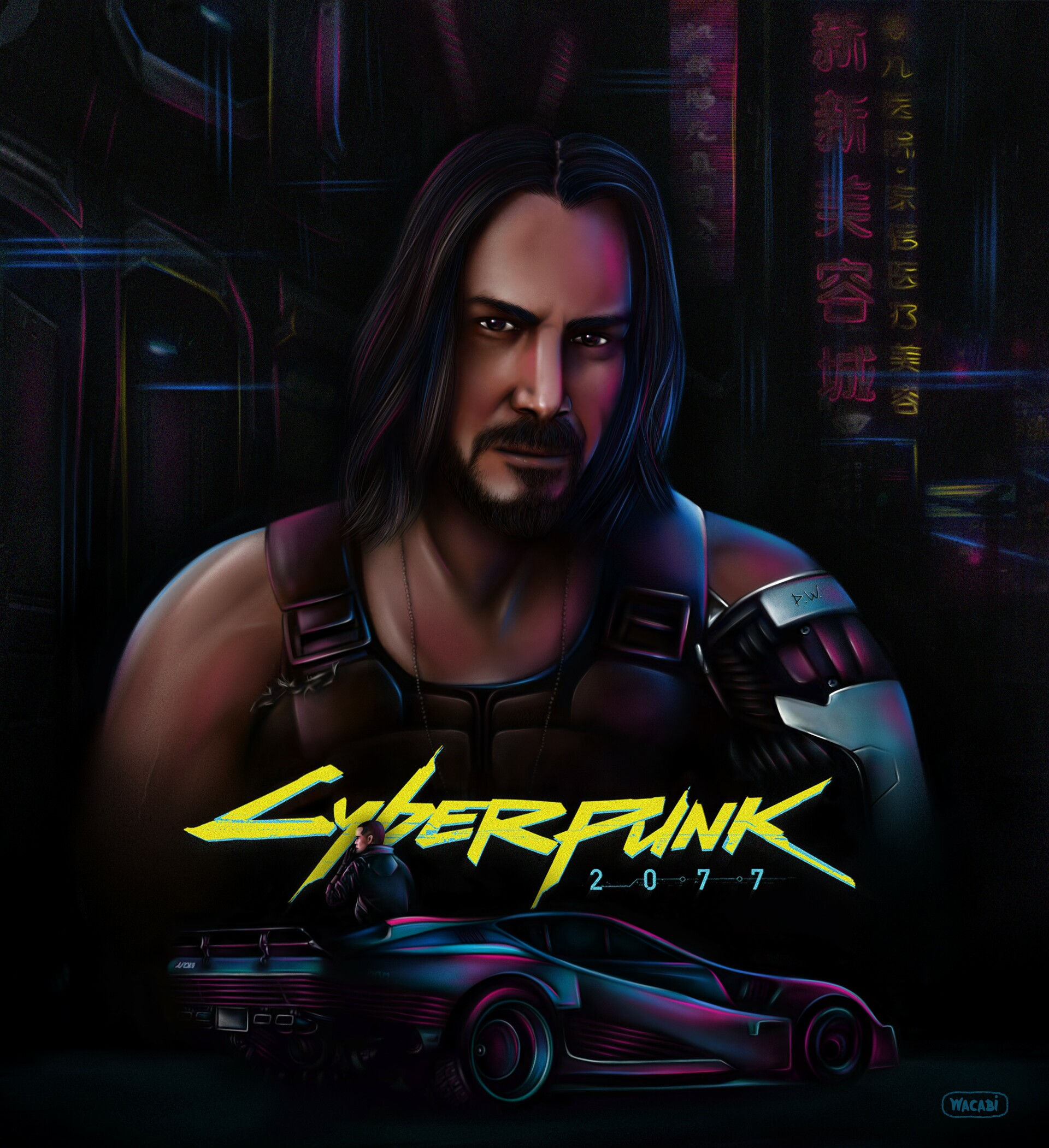 Wallpaper #gAAd6o4BSdW8dNoufA5t24 Artstation Johnny Silverhand Cyberpunk2077 Fan Art