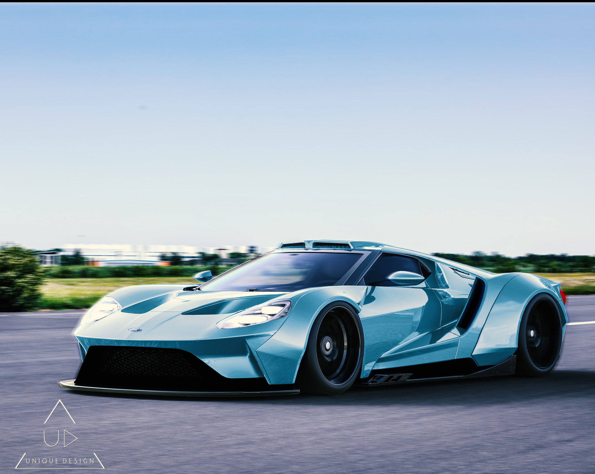 Wallpaper #LhmfB48BtGB6xQ78aleL48 Artstation Ford GT 2017