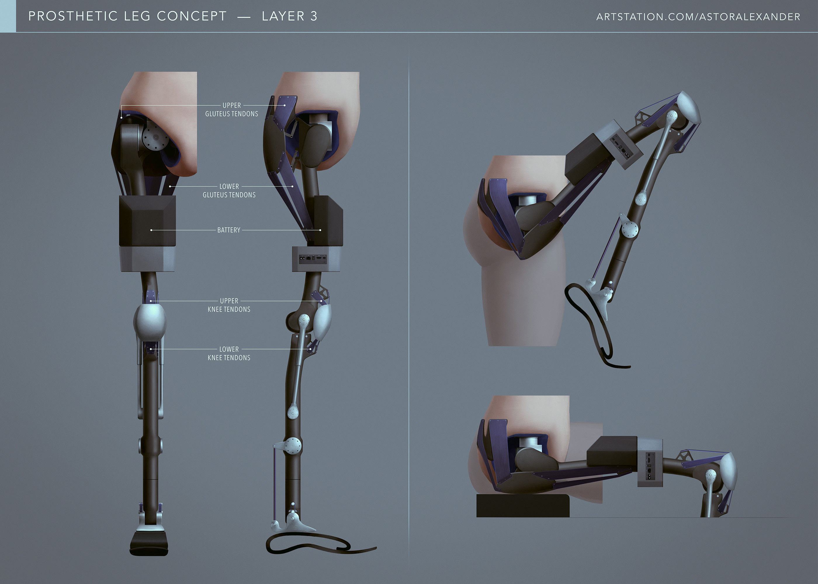 Wallpaper #4HKOMpMBX2lk1u3ok1r-179 Astor Alexander Cyborg Leg Concept Art