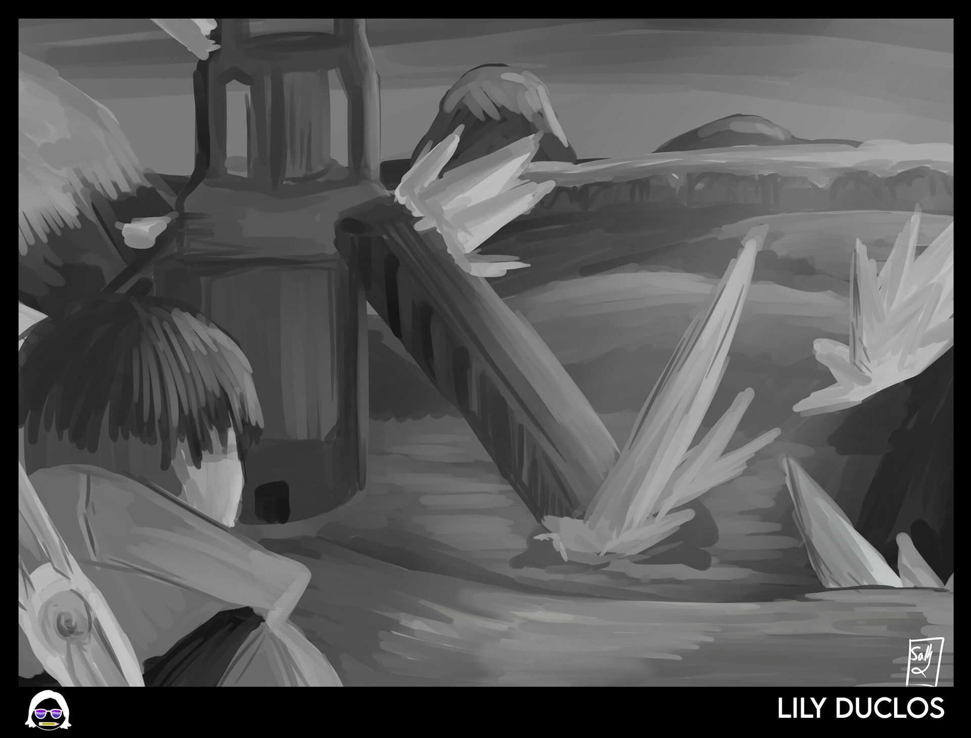 Wallpaper #shm7D48BtGB6xQ78KF3J7 Artstation Apex Legends Epicenter Greyscale