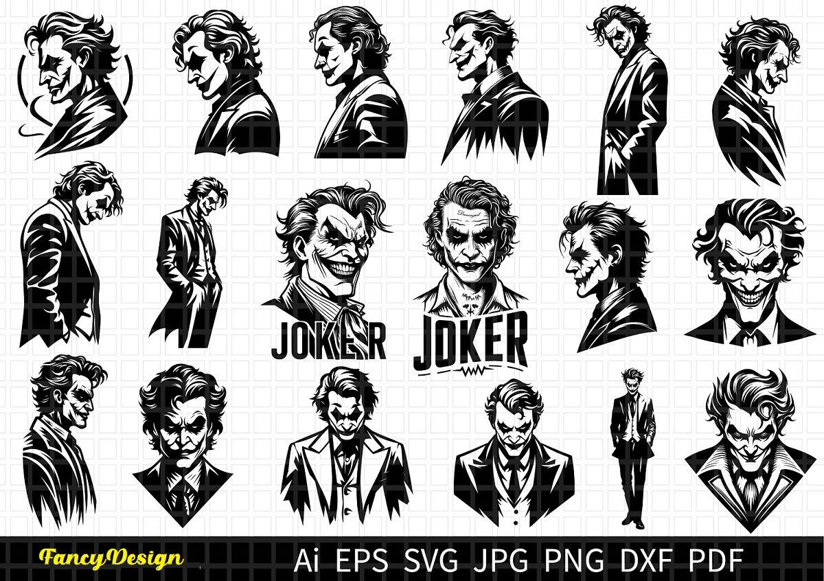 Wallpaper #XLxwO5MBMDFIMcjNxH-H227 Batman Joker Vector