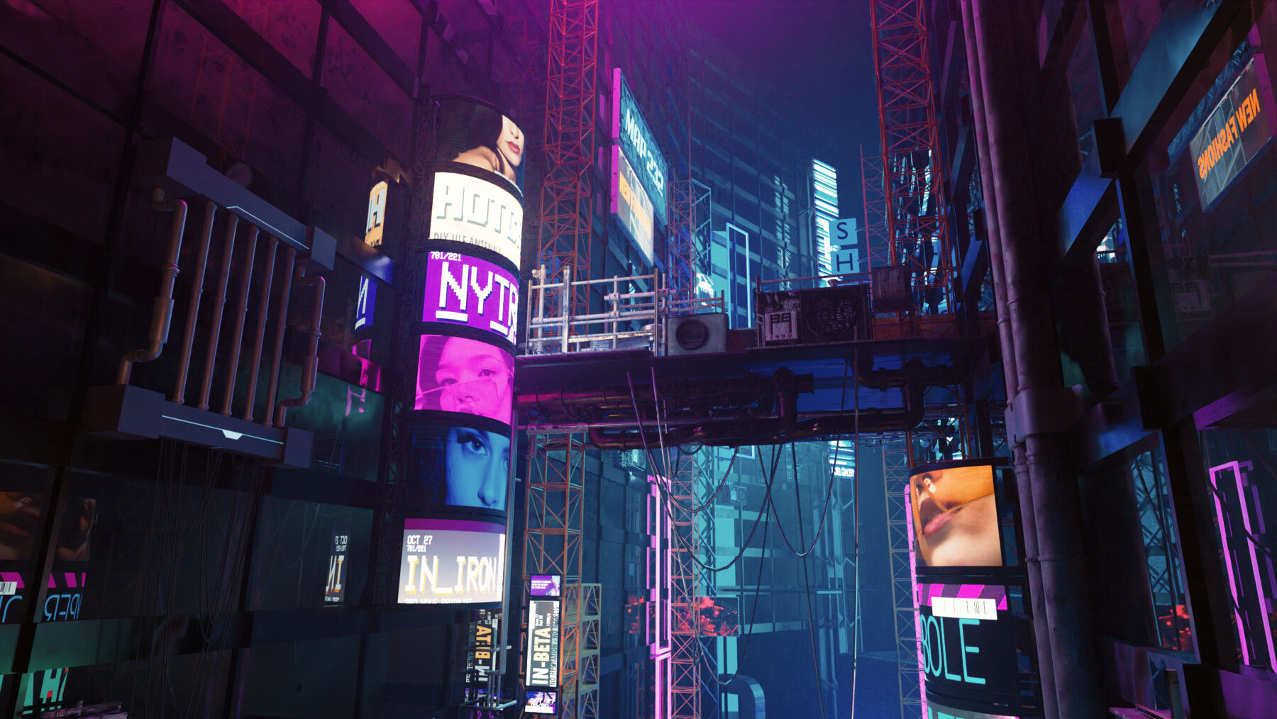 Wallpaper #jPRQOZMBKFX8bn3r4Haw162 Artstation High Detail Cyberpunk City Scene 3D Blender File Textured