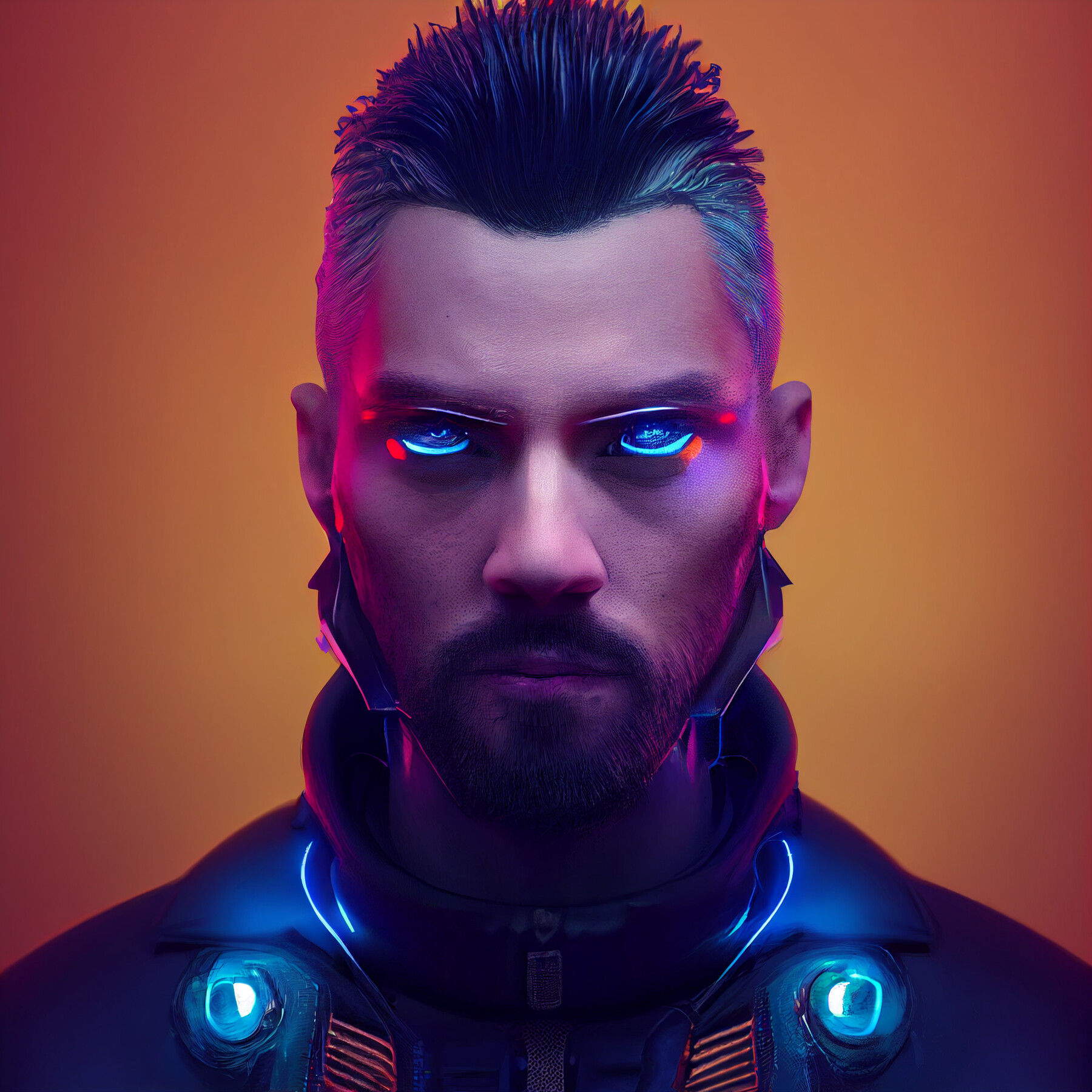 Wallpaper #Nsn-jpcB-VVLIetlVmtC93 Cyberpunk Male Portrait