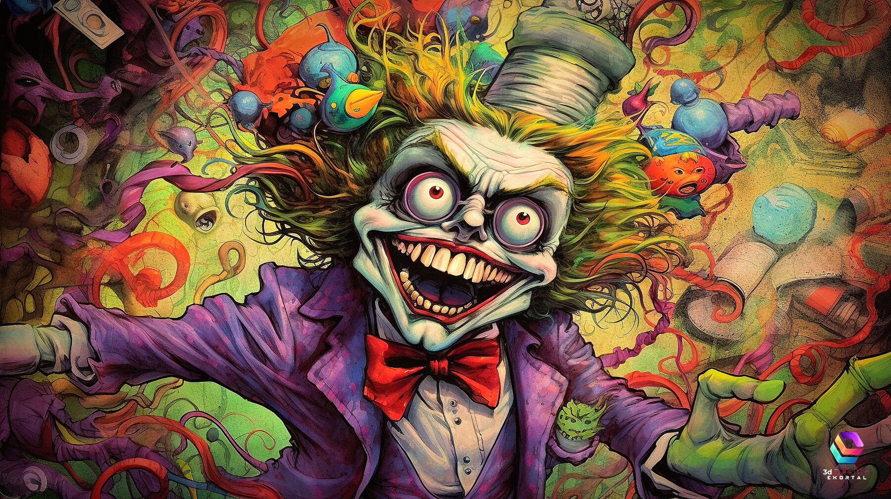 Wallpaper #62cCAJMBSpphPi3-06SW243 Artstation Jokers Chaotic Artpaint Artworks