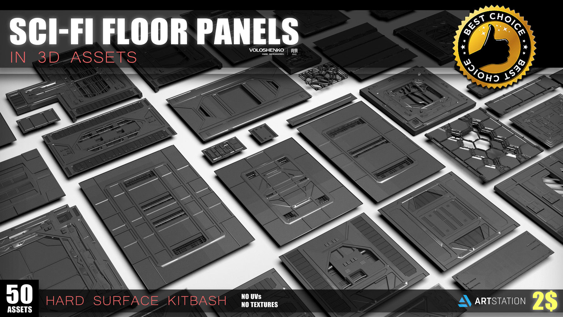 Wallpaper #PRndHo8BtGB6xQ78FHr729 Artstation Sci Fi Floor Panels Kitbash 50 Assets Resources