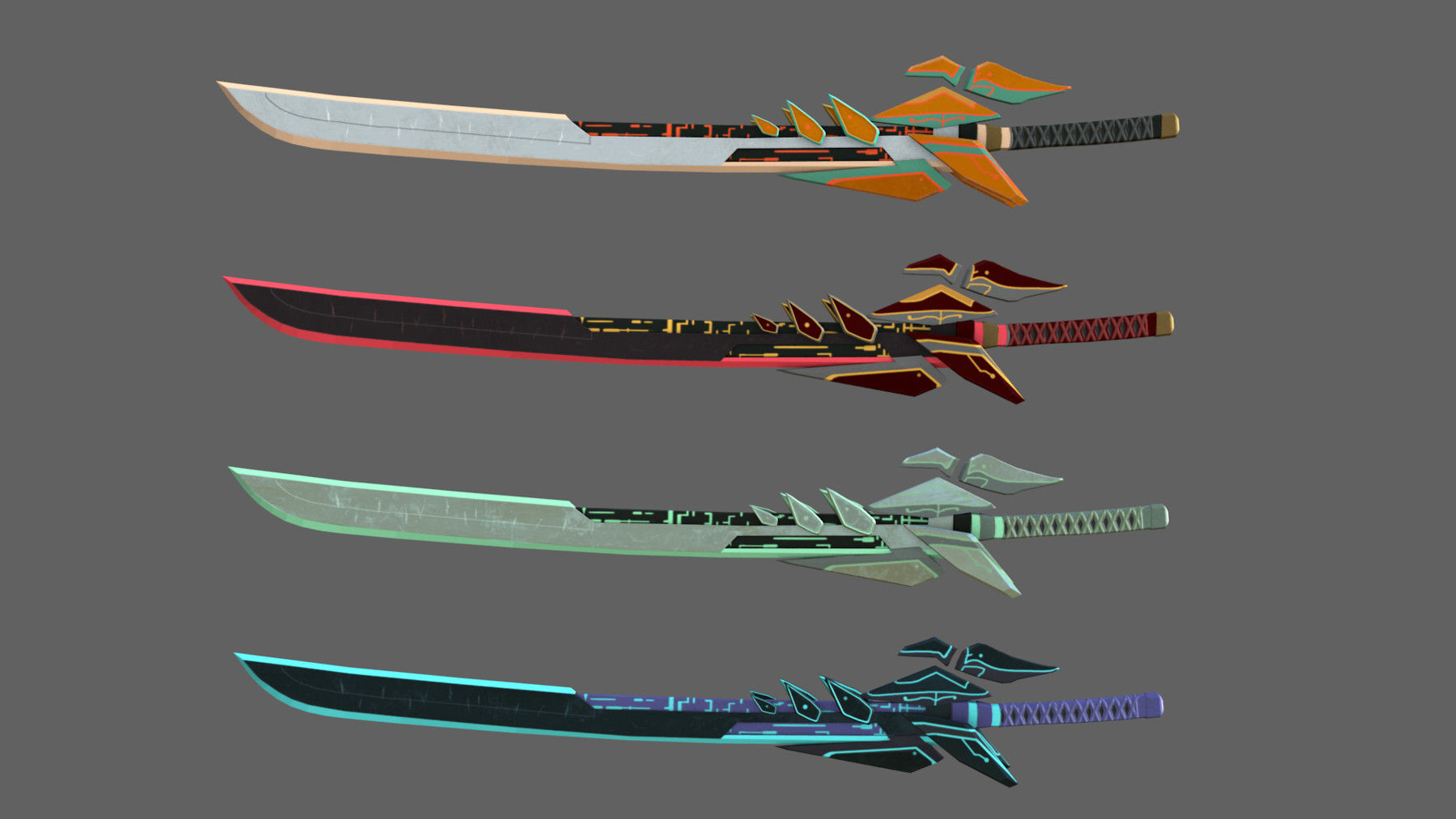 Wallpaper #Lx1VLZMBlOZrFDOk_dAO293 Artstation Futuristic Sci Fi Sword Pack 4 Swords with Distinct