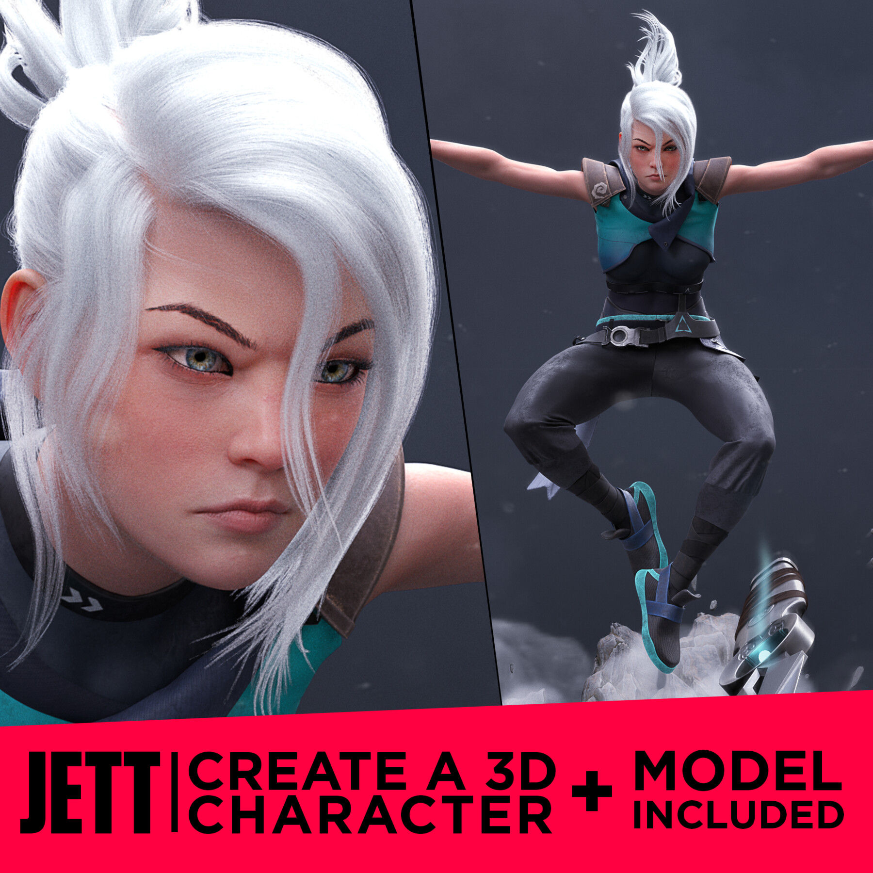 Wallpaper #EjNdM5MBcgDP3FvJjKsV31 Artstation Jett Create a 3D Character Tutorials