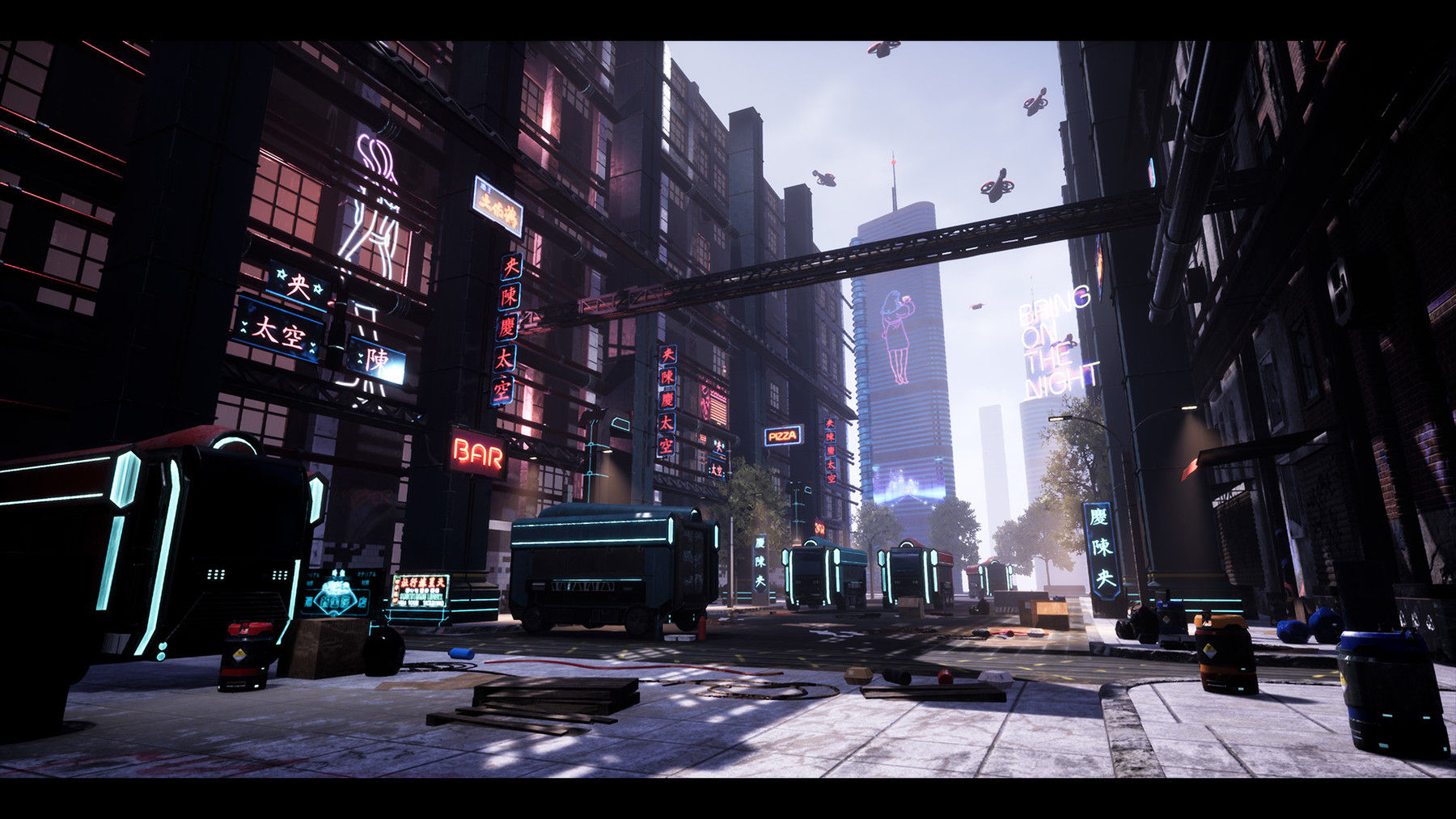 Wallpaper #l3SCxo4B_8f4nGFaaHFX22 Artstation Cyberpunk Sci Fi Outdoor Environment Asset Set Game Assets