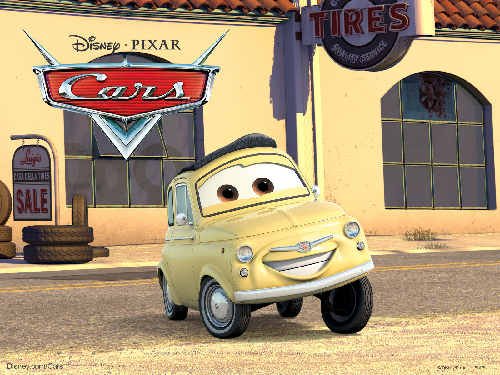 Wallpaper #vRUhsI4BmMigT4UnllDj0 Luigi the Italian Car from Pixars Movie Cars Desktop Wallpaper