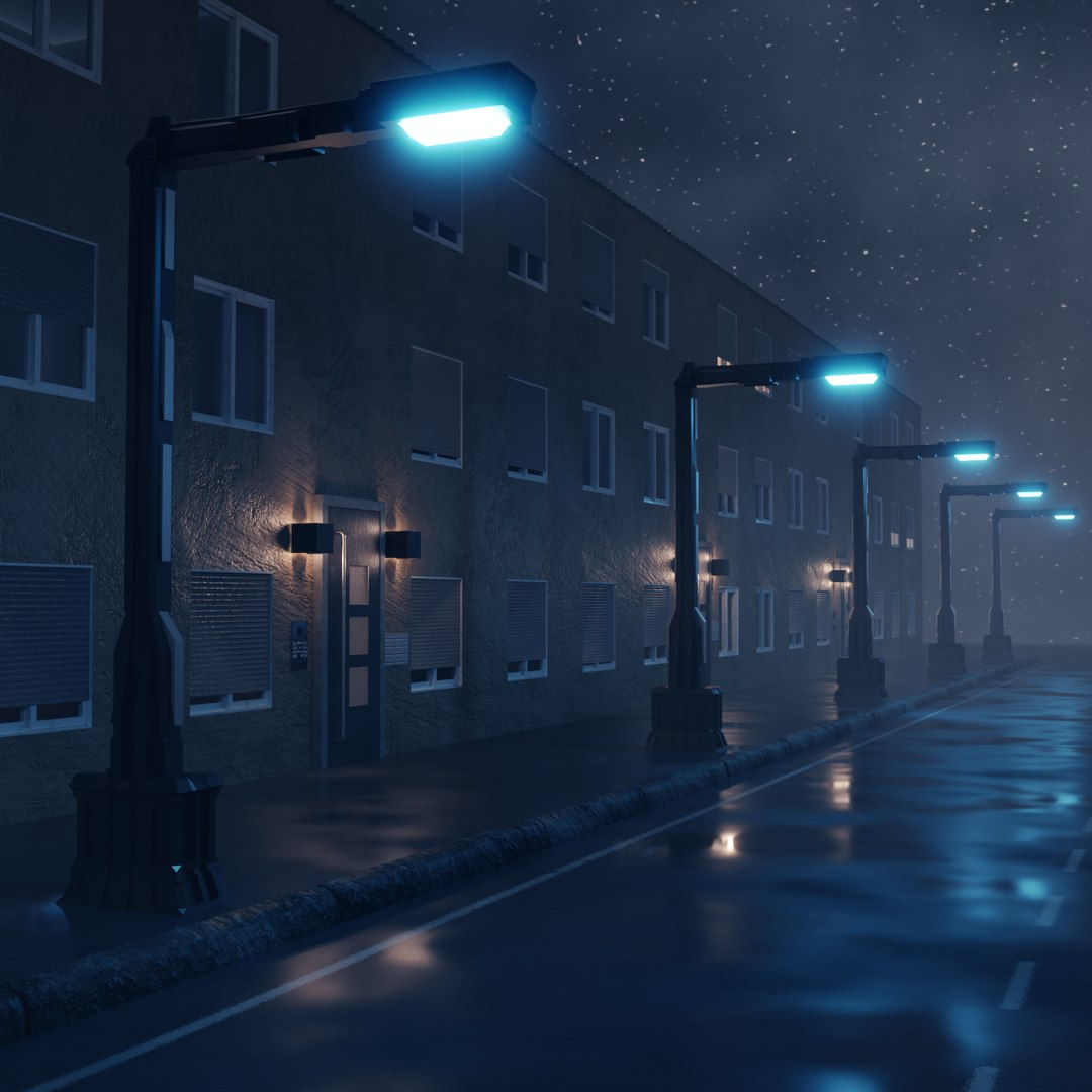 Wallpaper #OEXLk44B7YBJg1BVEZ9g38 Cyberpunk Street Light 3D Turbosquid 1816292