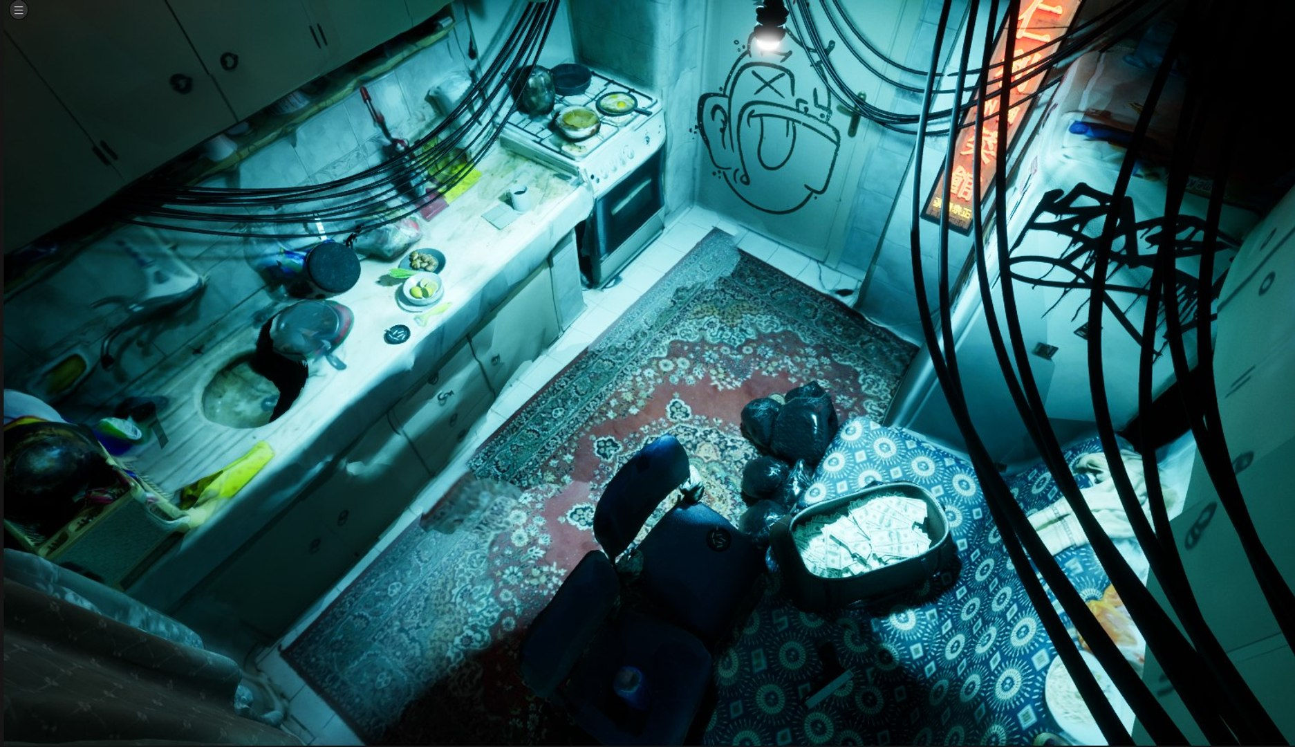 Wallpaper #Ac5qJZMB71dOy6JZZxRn115 Cyberpunk Room Scene 3D Turbosquid 1894274