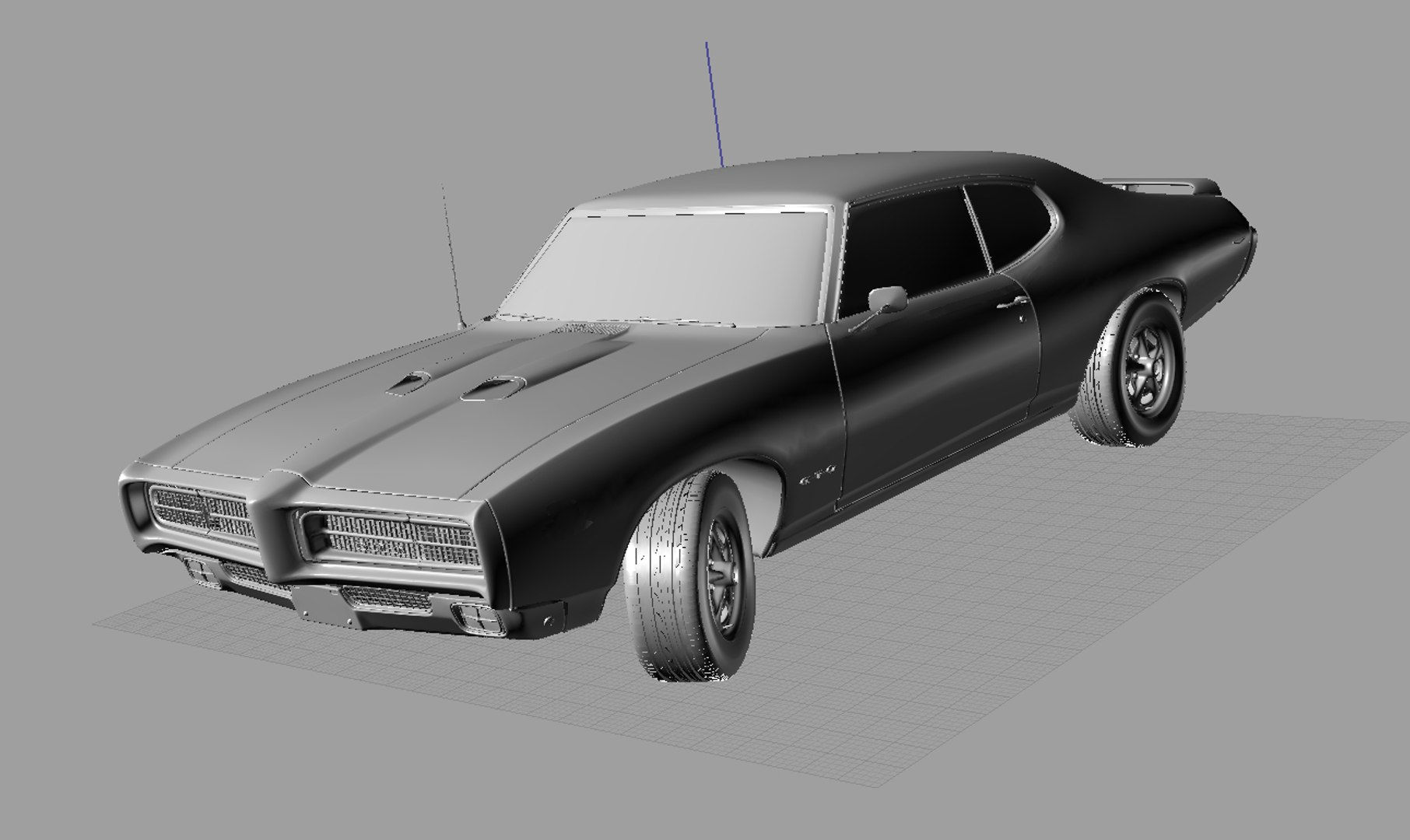 Wallpaper #W2dxBpMBSpphPi3-osE523 3D Model Pontiac Gto Judge 400