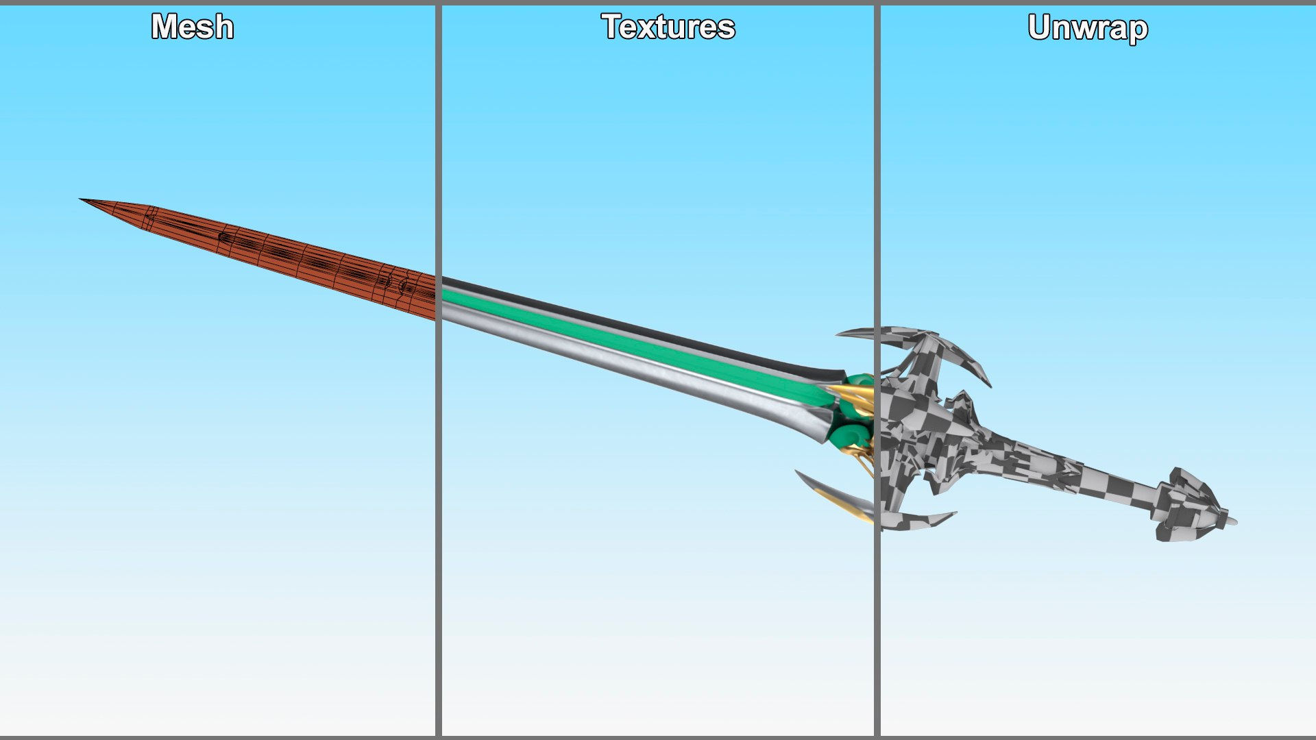Wallpaper #khp8TpMB1yWOL4qgen0L297 Futuristic Green Sword with Spikes 3D Model Turbosquid 2230768