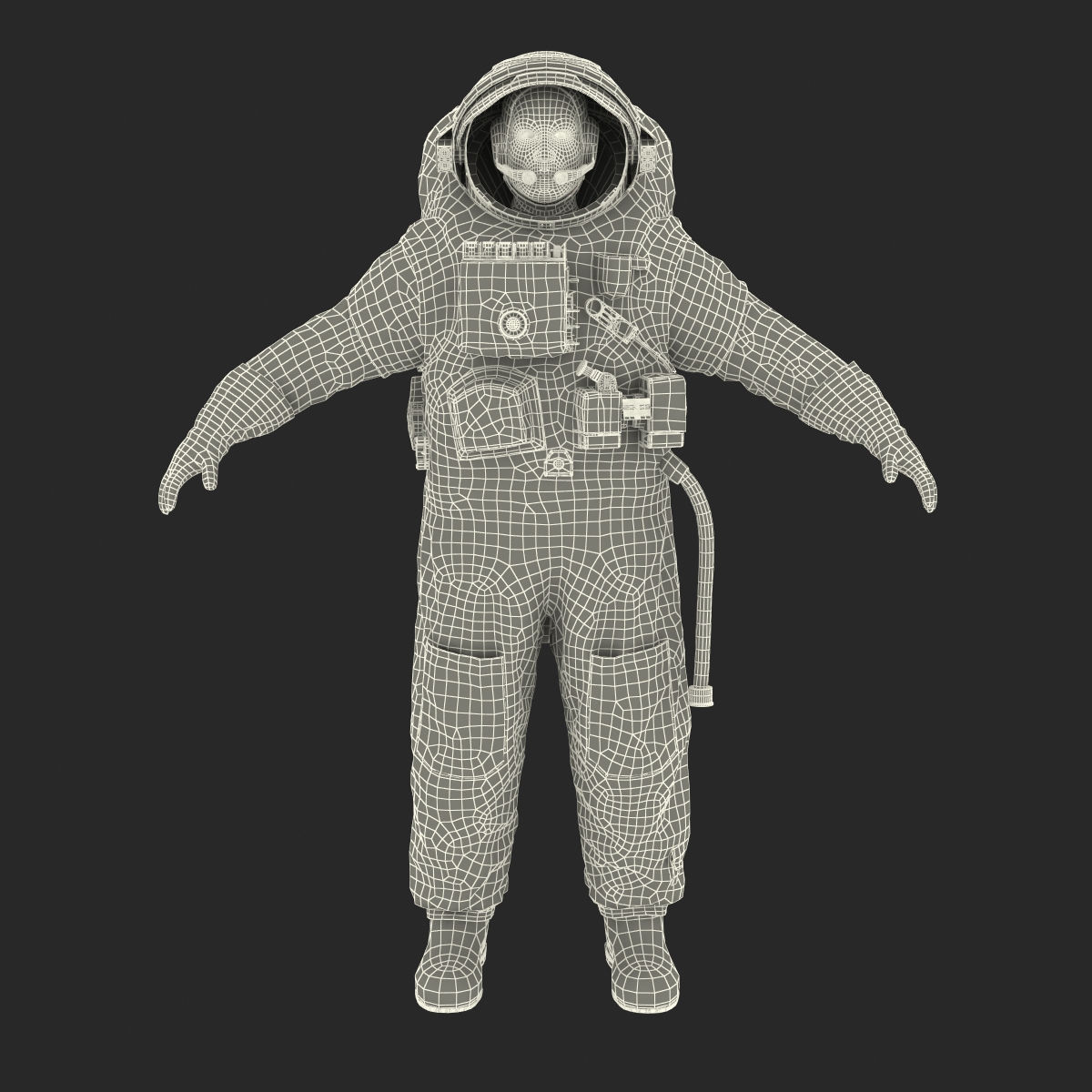 Wallpaper #Bh24K5MBlOZrFDOkqcgC131 Russian Astronaut Wearing Space Suit 3D Model