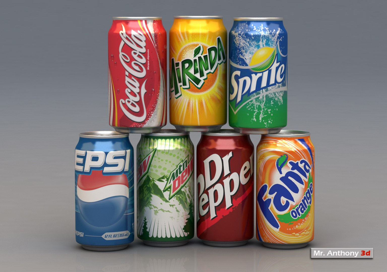 Wallpaper #Zxn5Ho8BtGB6xQ78Tnqd43 3D Model Soda Cans