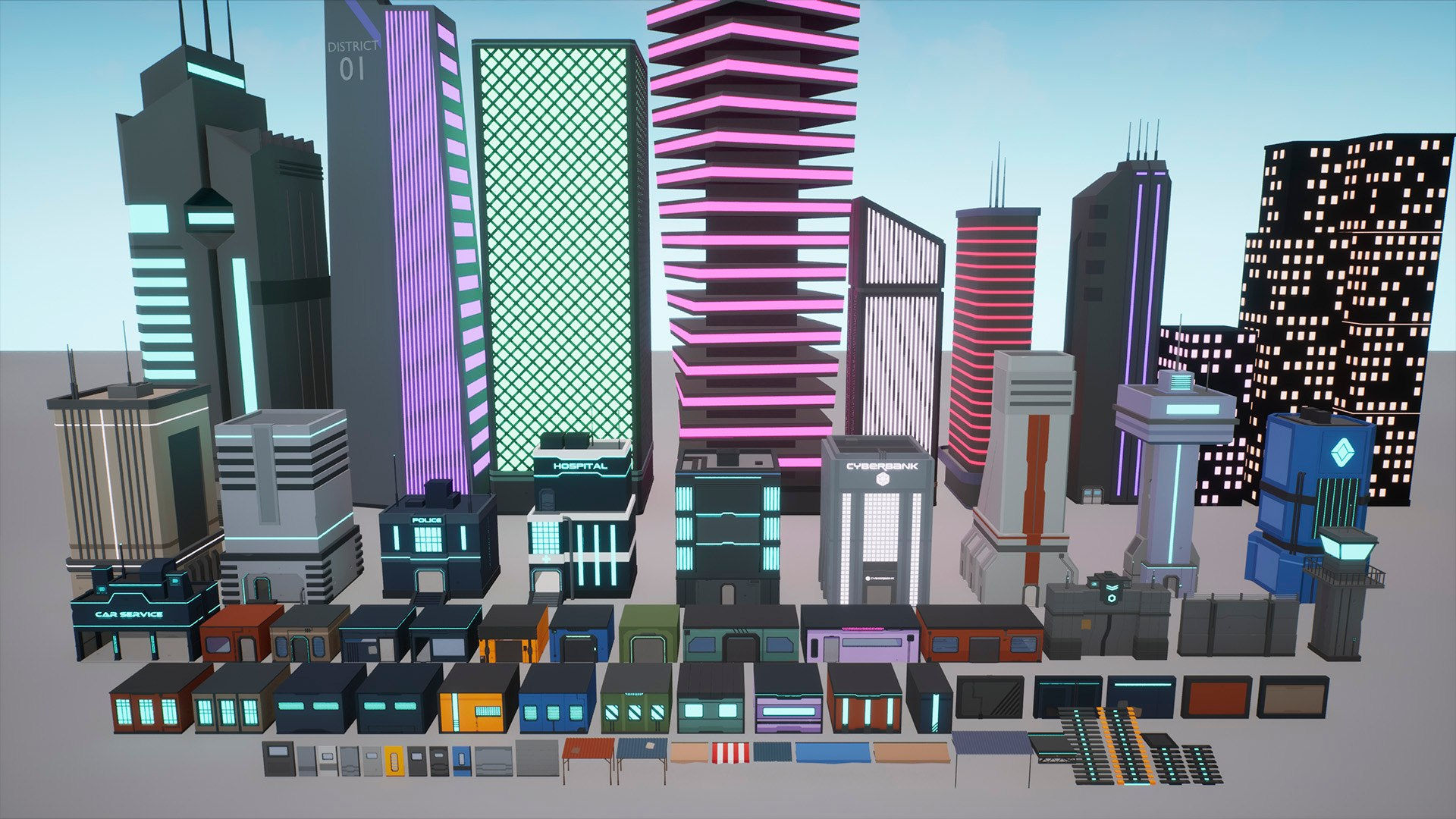 Wallpaper #nGgOHJMBSpphPi3-CSHM86 Low Poly Sci Fi Cyberpunk City 3D Model Turbosquid 2238436