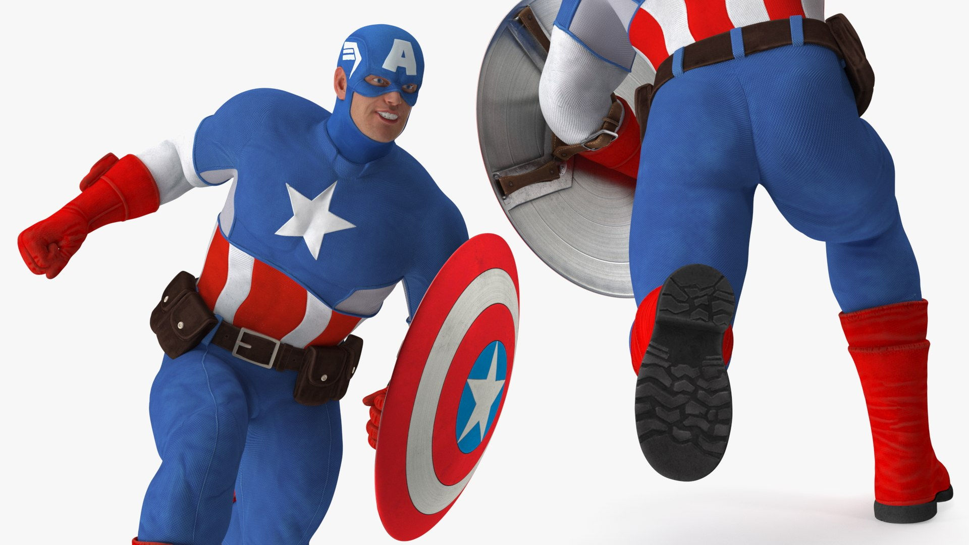 Wallpaper #K6WVOJMBVBiSkHCaqY6z259 Comics Character Captain America Running Pose 3D Model Turbosquid 2054853