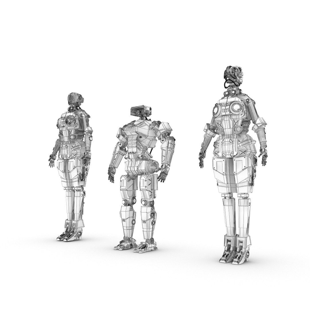 Wallpaper #32cE-5IBSpphPi3-g5LU198 3D Sci Fi Robot Characters Pack Model