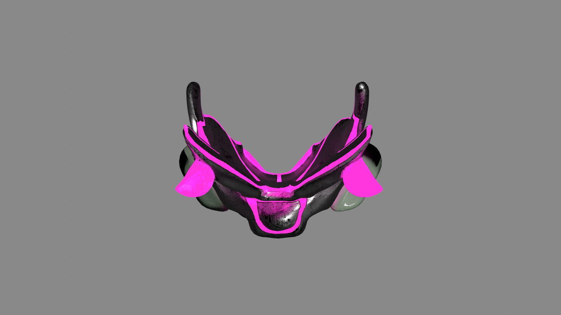 Wallpaper #2Wd58pIBSpphPi3-LXDc195 Neon White Cyberpunk Oni Mask 3D Model Turbosquid 2158589