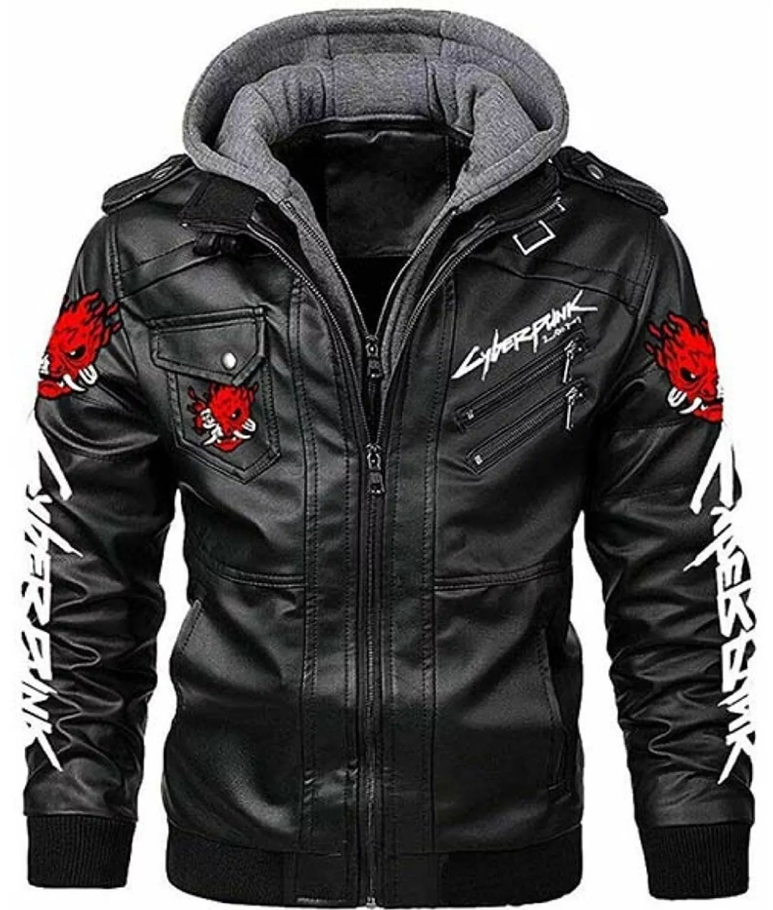 Wallpaper #SRkEBI8BtGB6xQ78mk3T8 Cyberpunk 2077 Jacket Samurai V Biker Leather Jacket