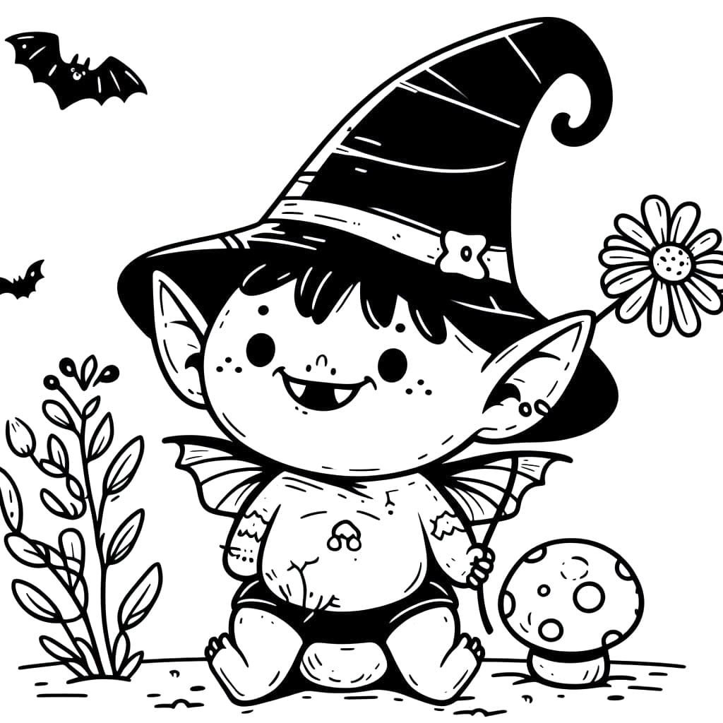 Wallpaper #GkAxMJMBJhL2WPbaVMA6381 Cute Little Goblin Coloring Page Download Print or Color Online for Free