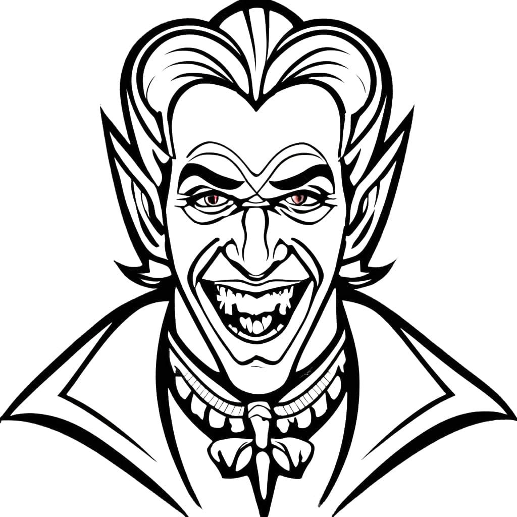Wallpaper #UEBvMJMBJhL2WPbav8H-340 Evil Dracula is Smiling Coloring Page Download Print or Color Online
