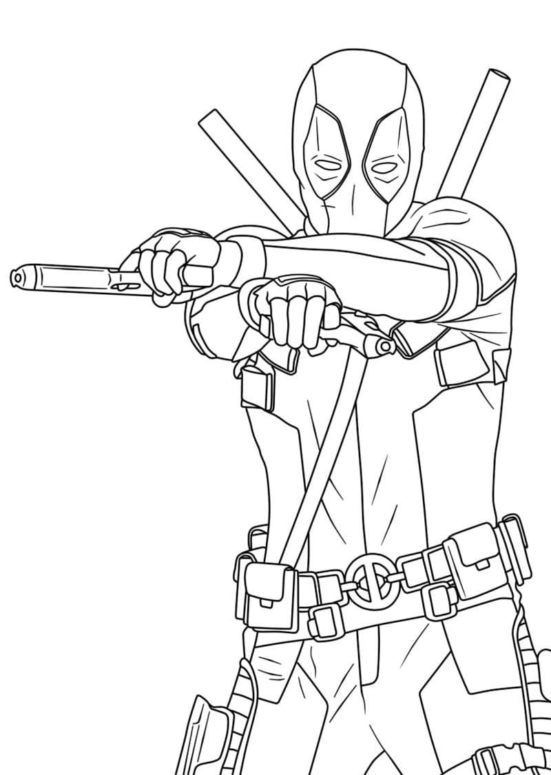 Wallpaper #pZxE4ZIBZHQxiYarGLot418 Deadpool with Guns Coloring Page Download Print or Color Online for Free