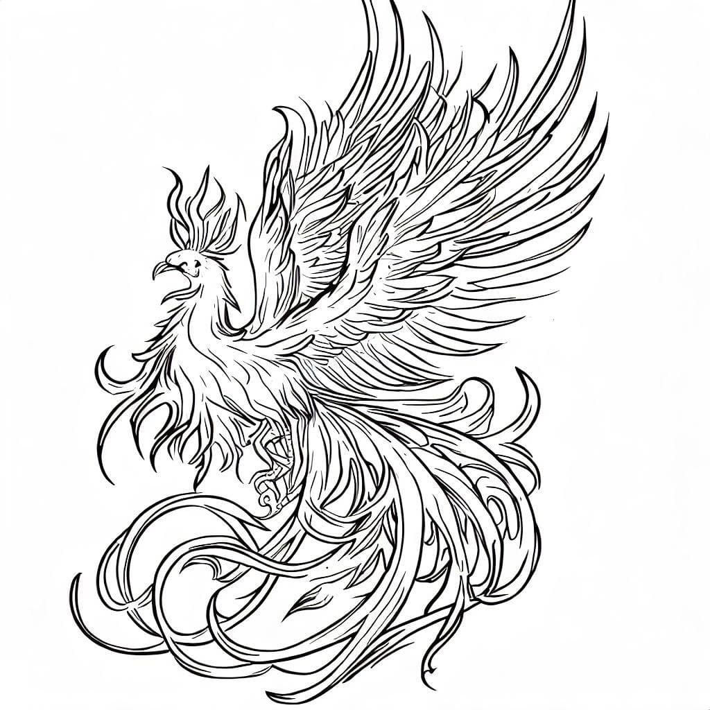 Wallpaper #2bc96 Image of a Majestic White Fire Phoenix on Craiyon