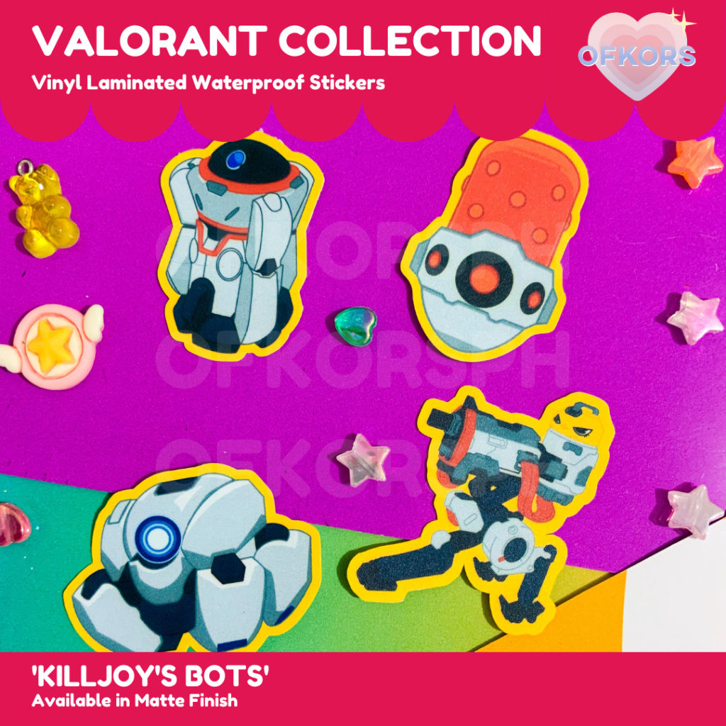 Wallpaper #X3Q80o4B_8f4nGFa4XWl52 Valorant Killjoy Bots Vinyl Laminated Stickers Valorant of Kors Ph