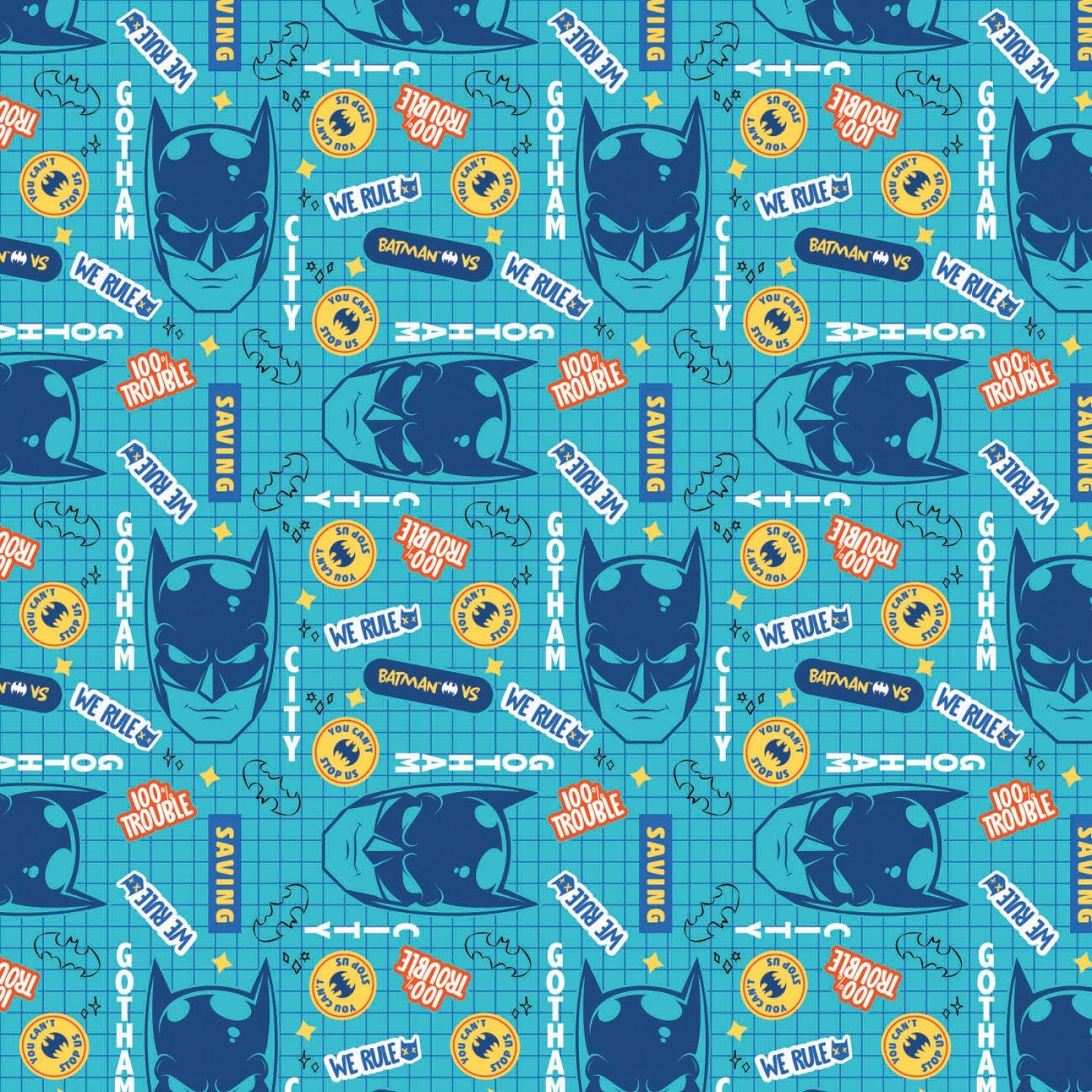 Wallpaper #0TMlM5MBcgDP3FvJLqns246 Licensed Batman 2 Gotham City Gridlock Blue 23200370 2 Cotton Woven Fa