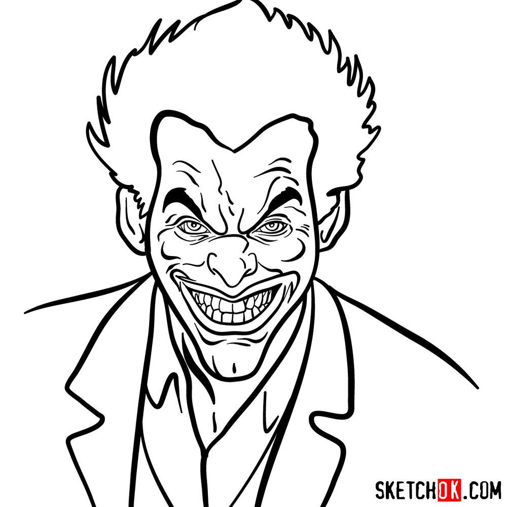 Wallpaper #Hpz04JIBZHQxiYarTblj238 How to Draw Jokers Face Sketchok Easy Drawing Guides
